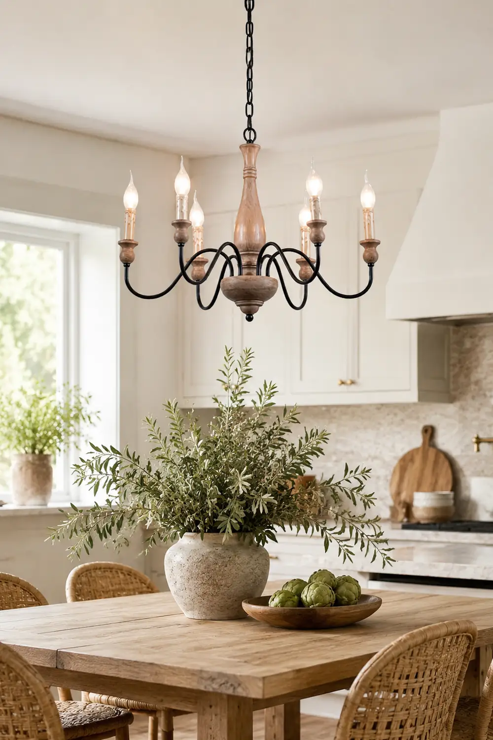 Rustic Farmhouse Candlestick Chandelier - Lumpaz