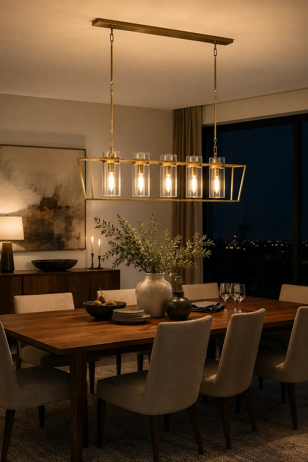 Presidio Large Linear Chandelier - Lumpaz