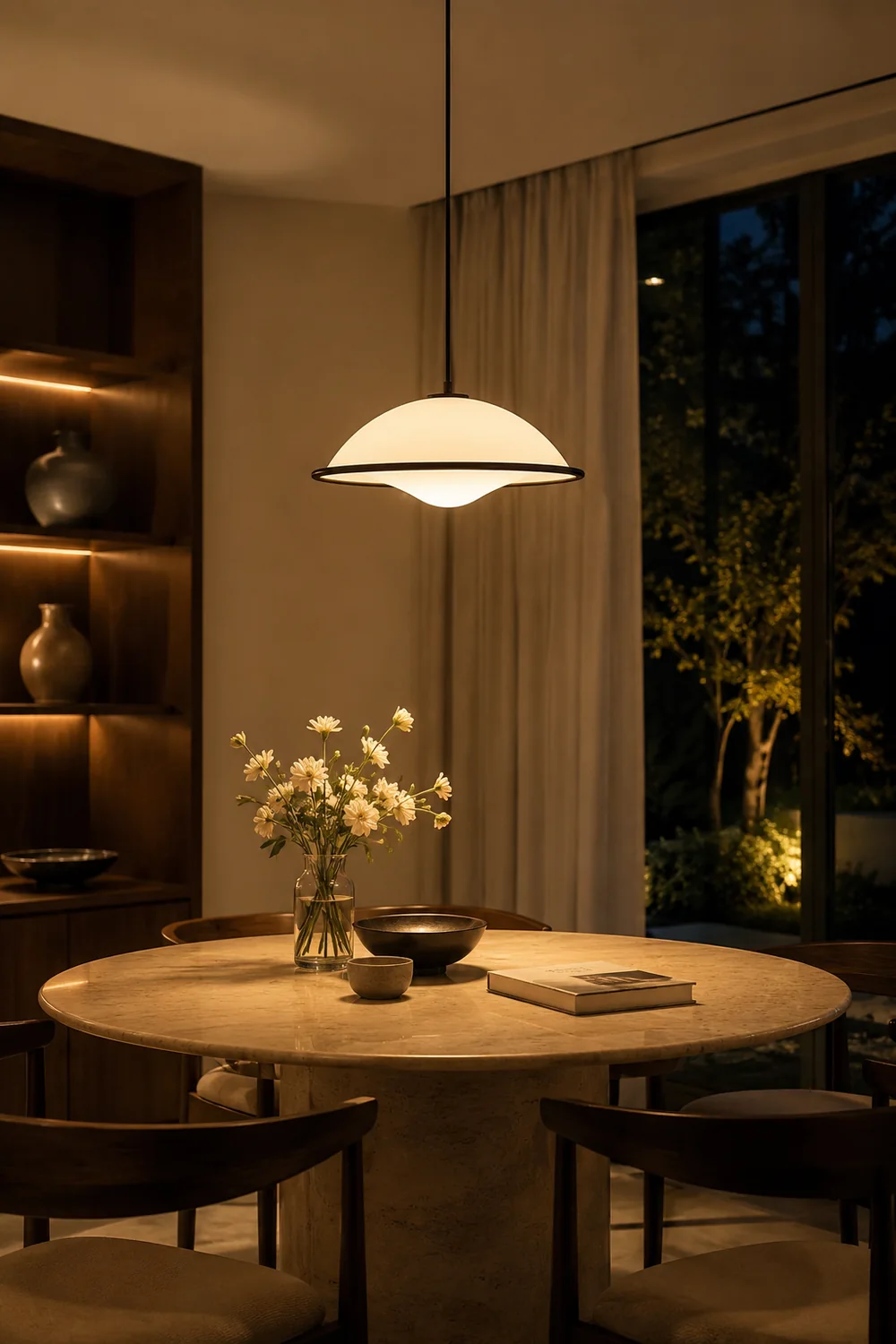 Acrylic Fontana Black Pendant Light - Lumpaz