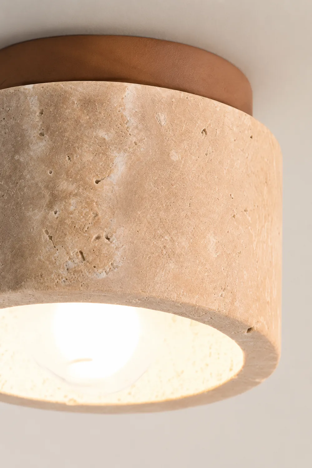 Minimalist Rustic Stone Ceiling Light - Lumpaz