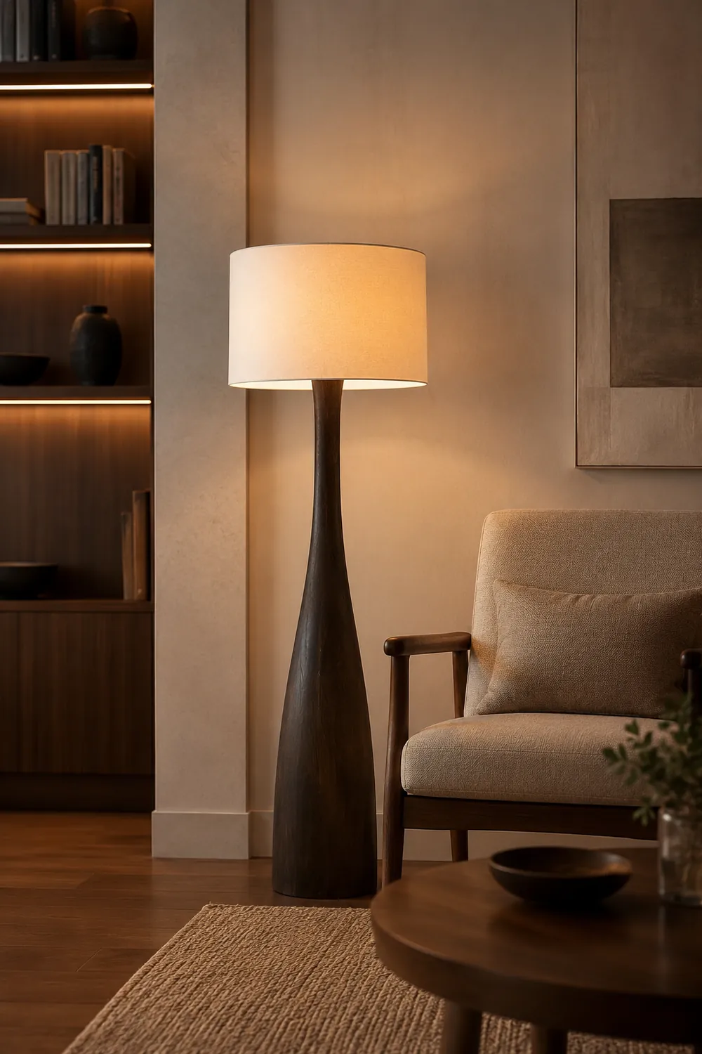 Truxton Solid Wood Floor Lamp - Lumpaz