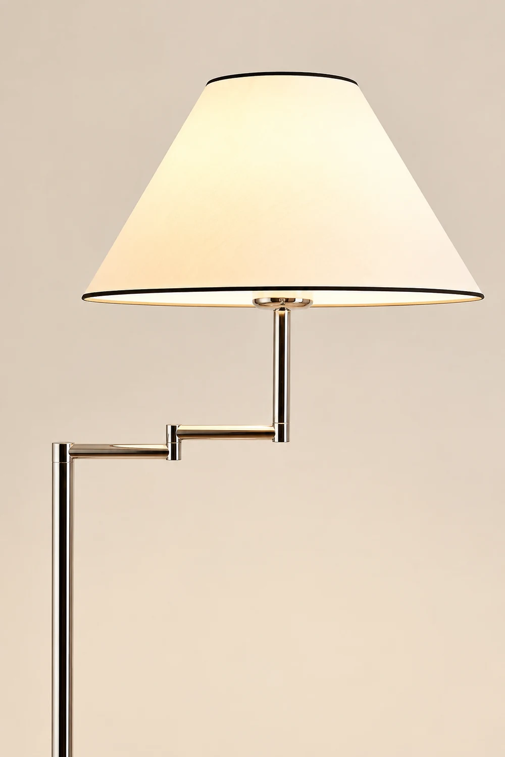 Contemporary Chrome Swing Arm Floor Lamp - Lumpaz