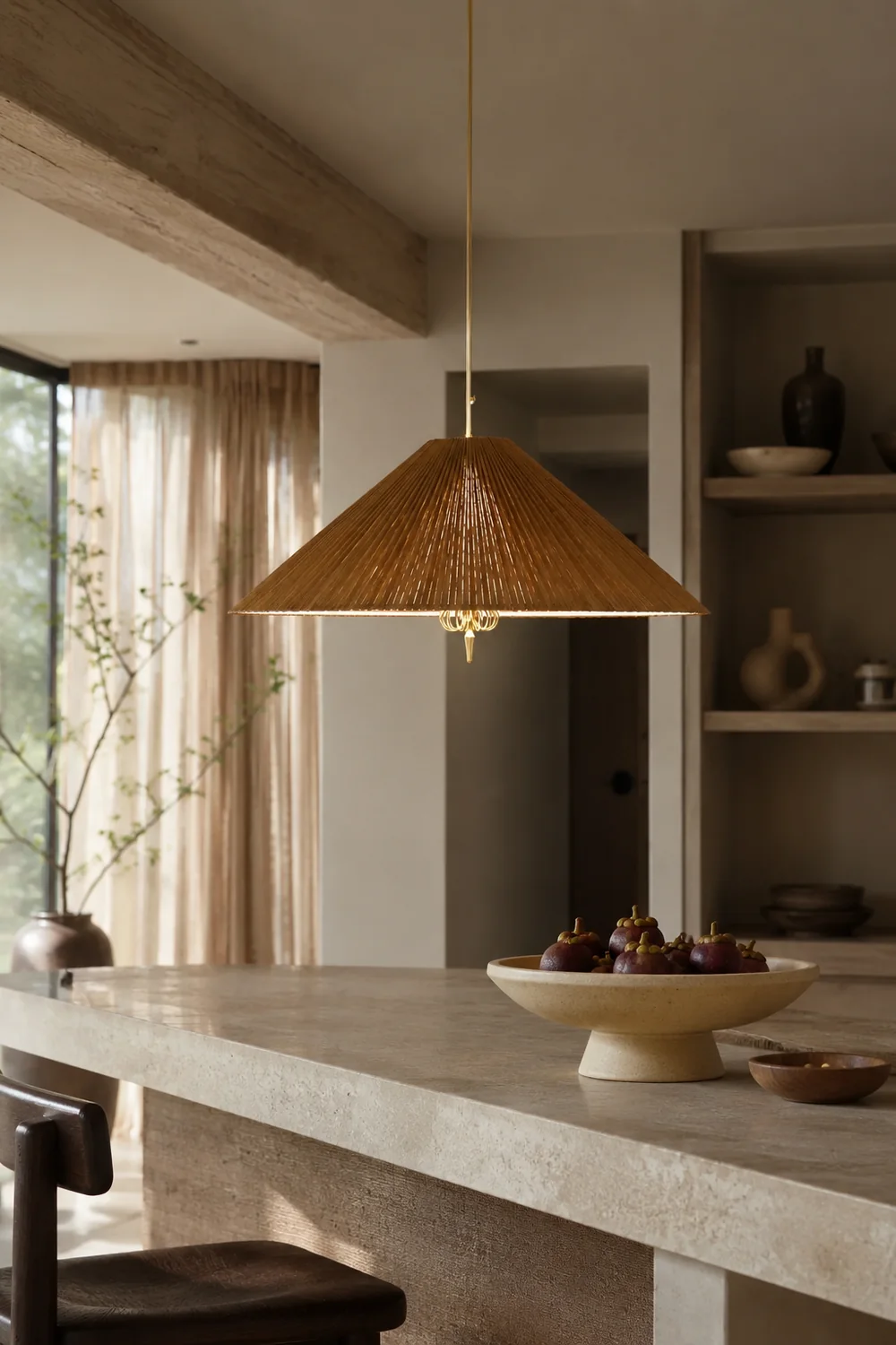 1972 Chinese Hat Chandelier-60cm - Lumpaz