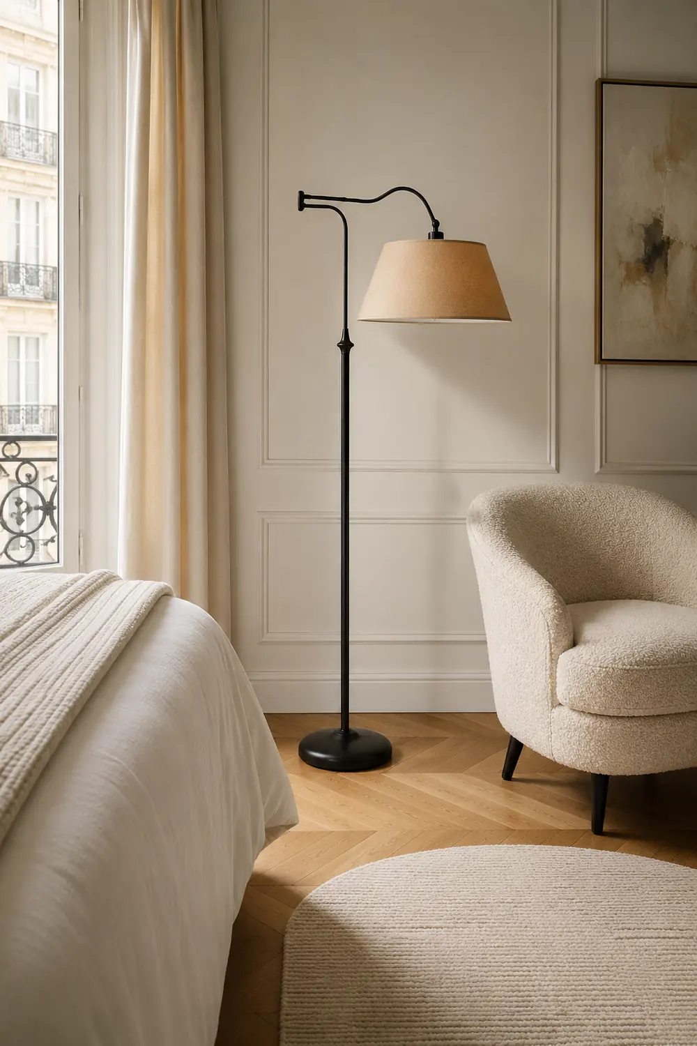 Adesso 3349-26 Rodeo Linen Floor Lamp - Lumpaz