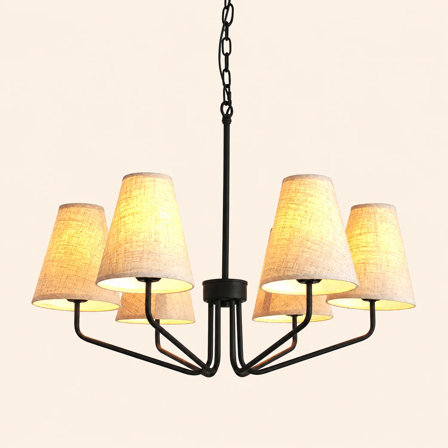 Fabric Conical Hanging Chandelier - Lumpaz