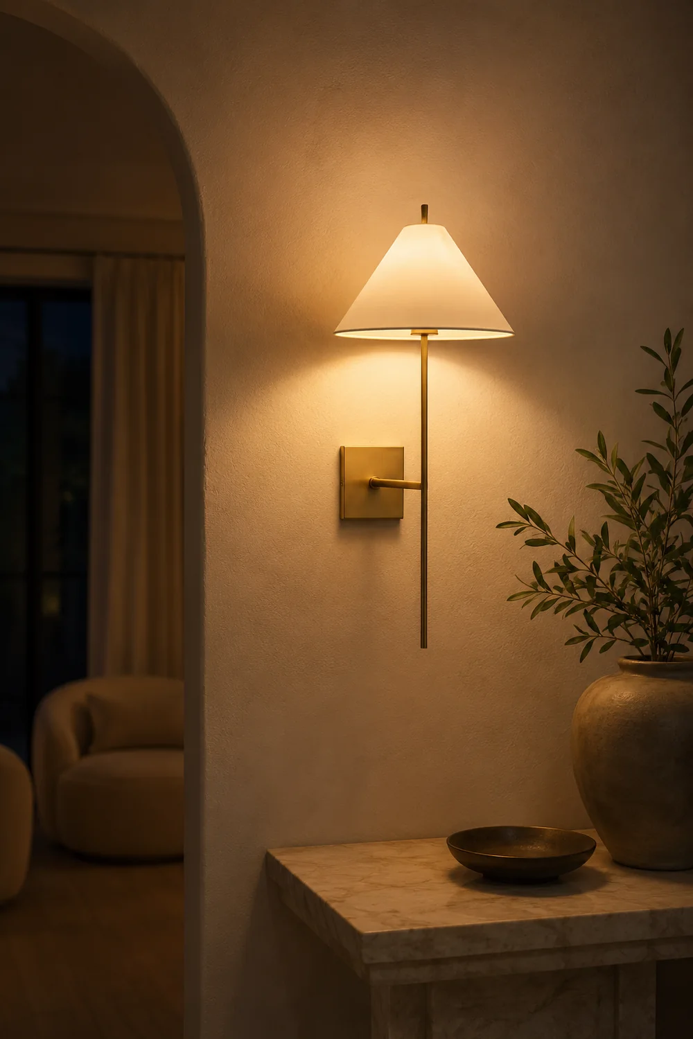 Ellis Brass Wall Light - Lumpaz
