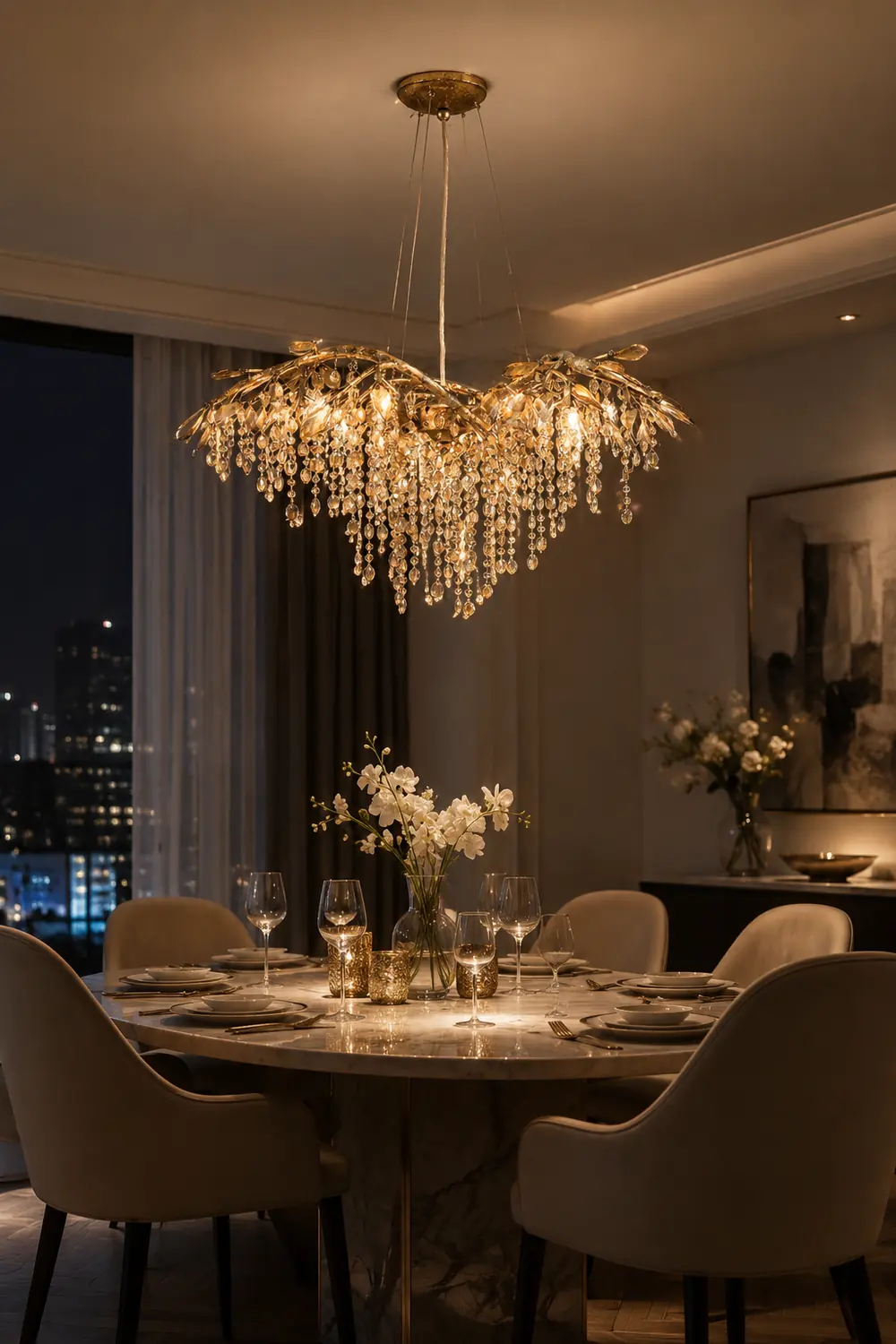 Autumn Twilight Crystal Chandelier - Lumpaz