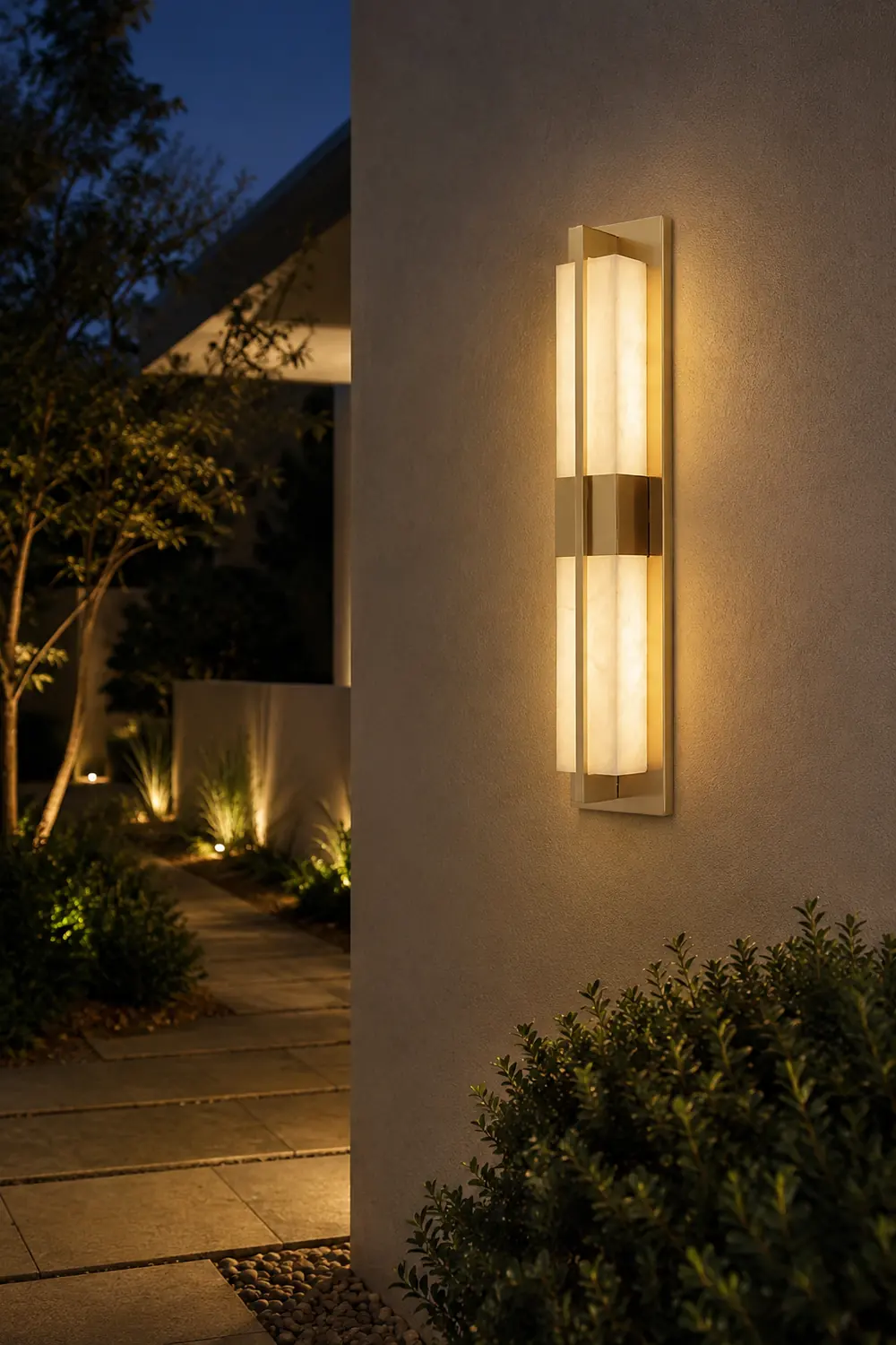 Polished Brass Lumina Outdoor Wall Lamp - Lumpaz