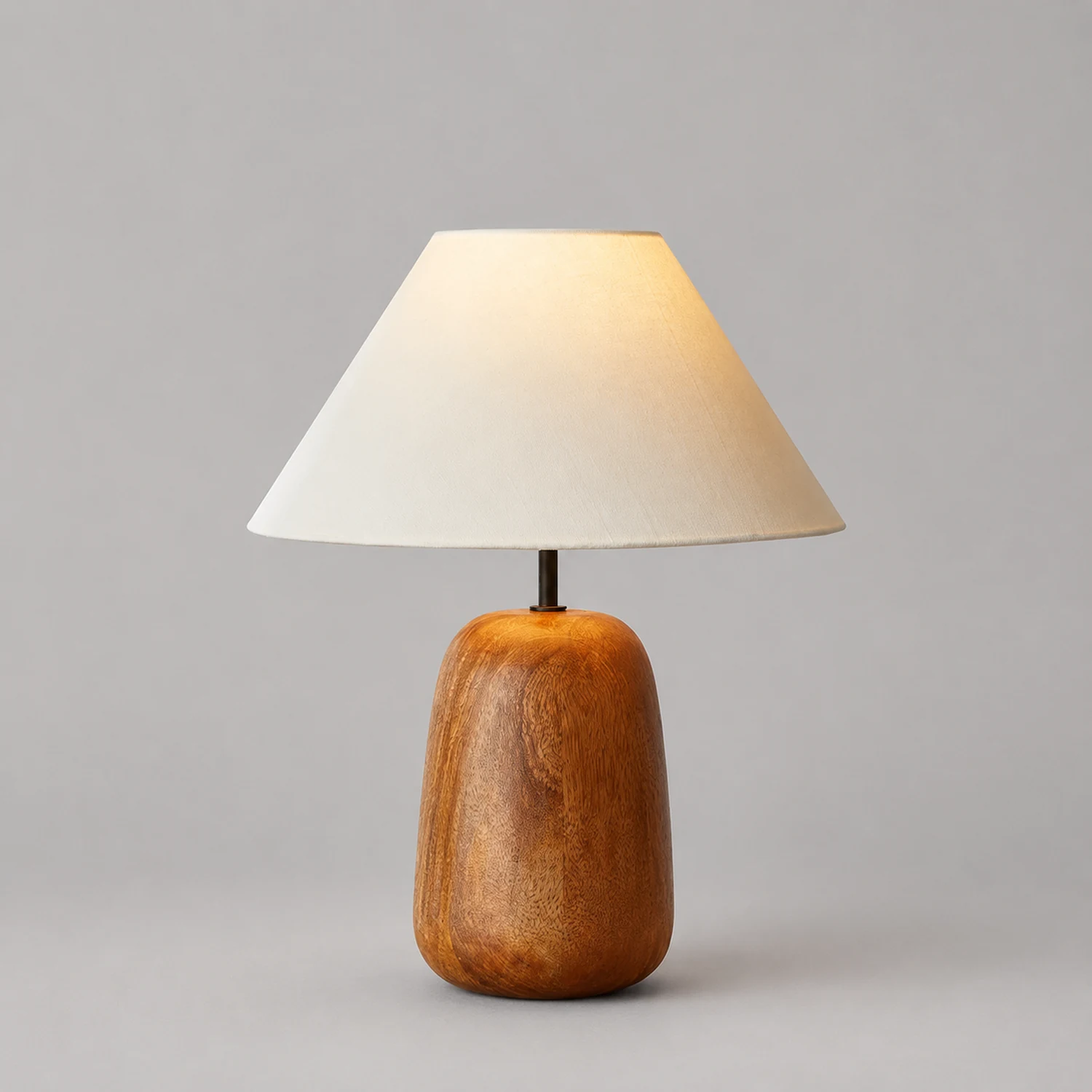 Grooved Country Wood Table Lamp - Lumpaz