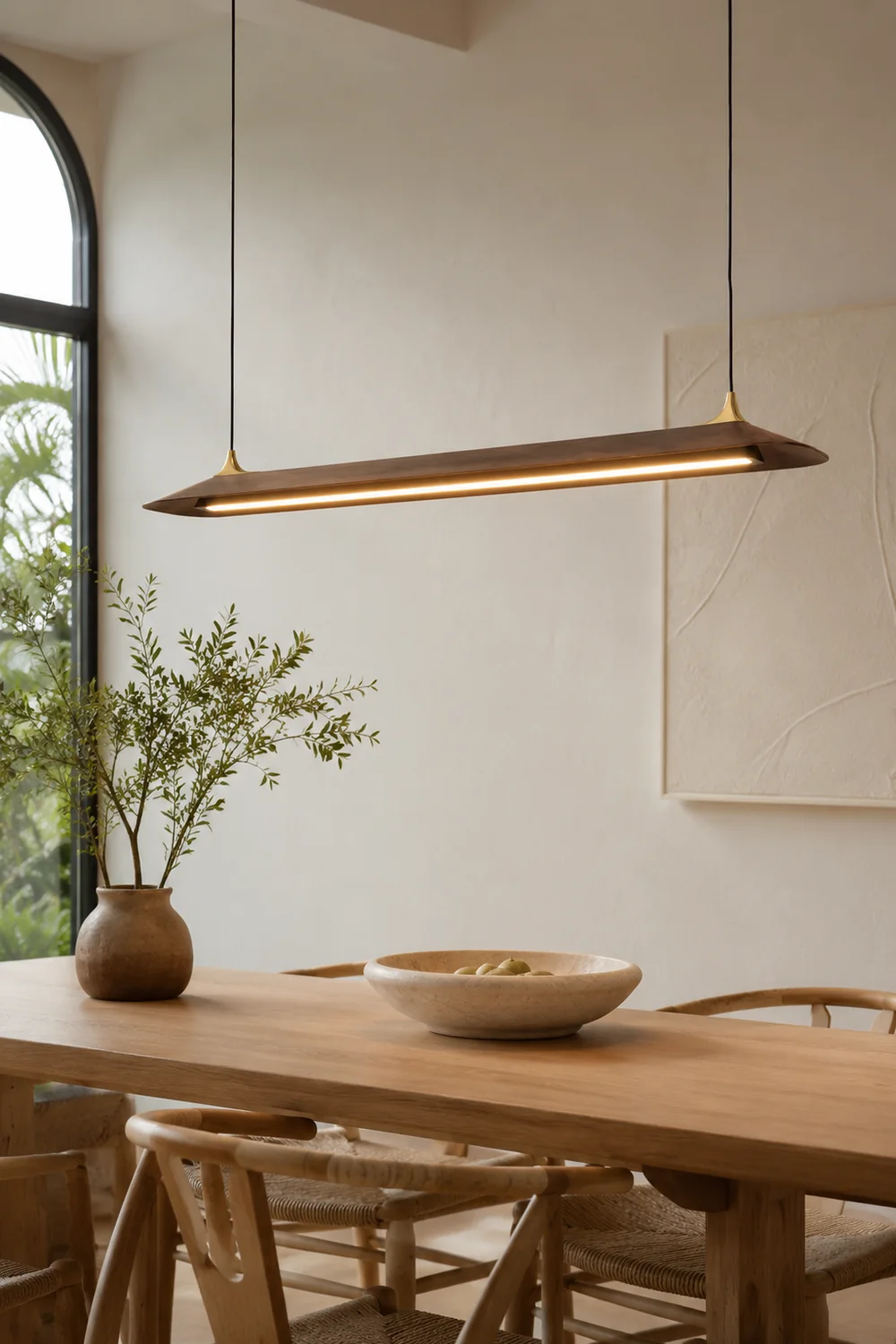 Mernoe walnut pendant lamp - Lumpaz