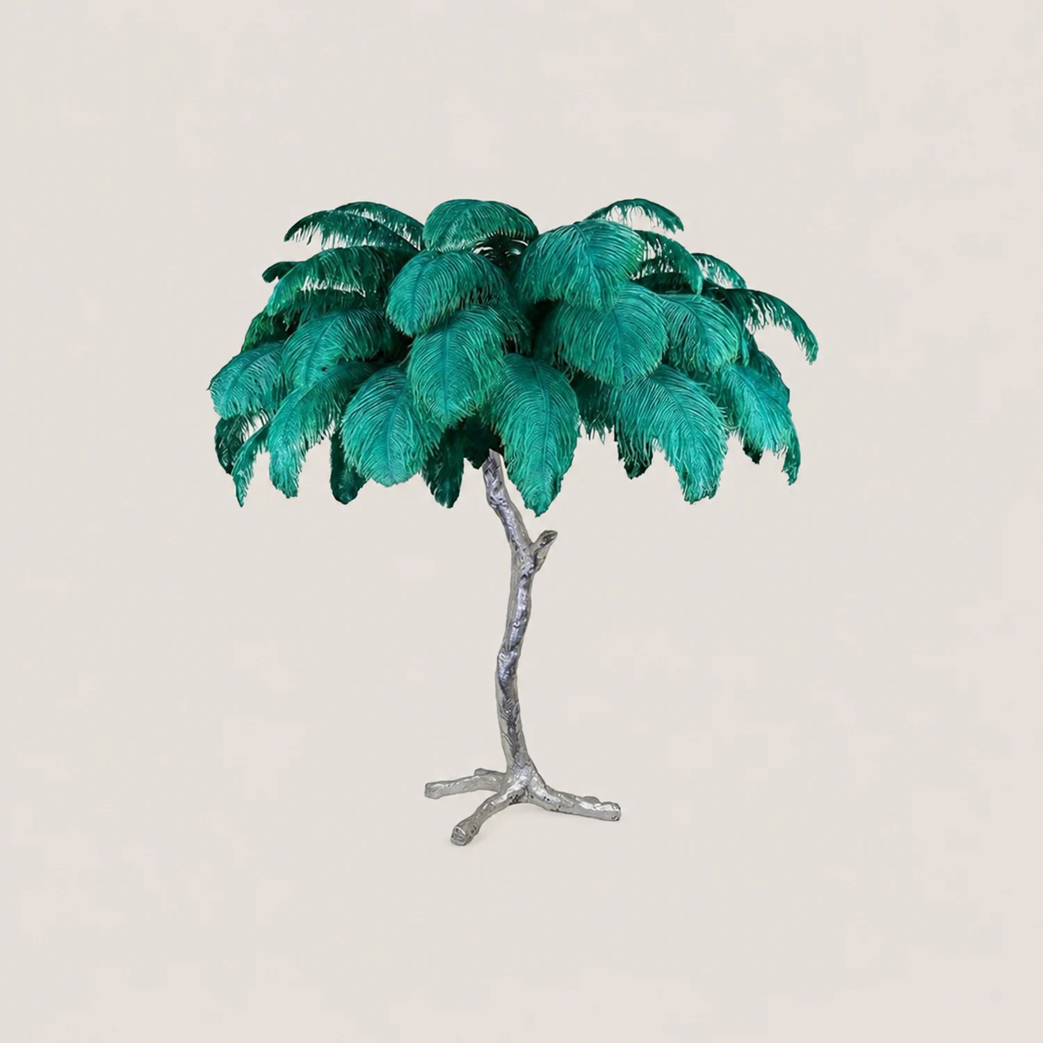 Colorful Ostrich Feather Table Lamp - Lumpaz