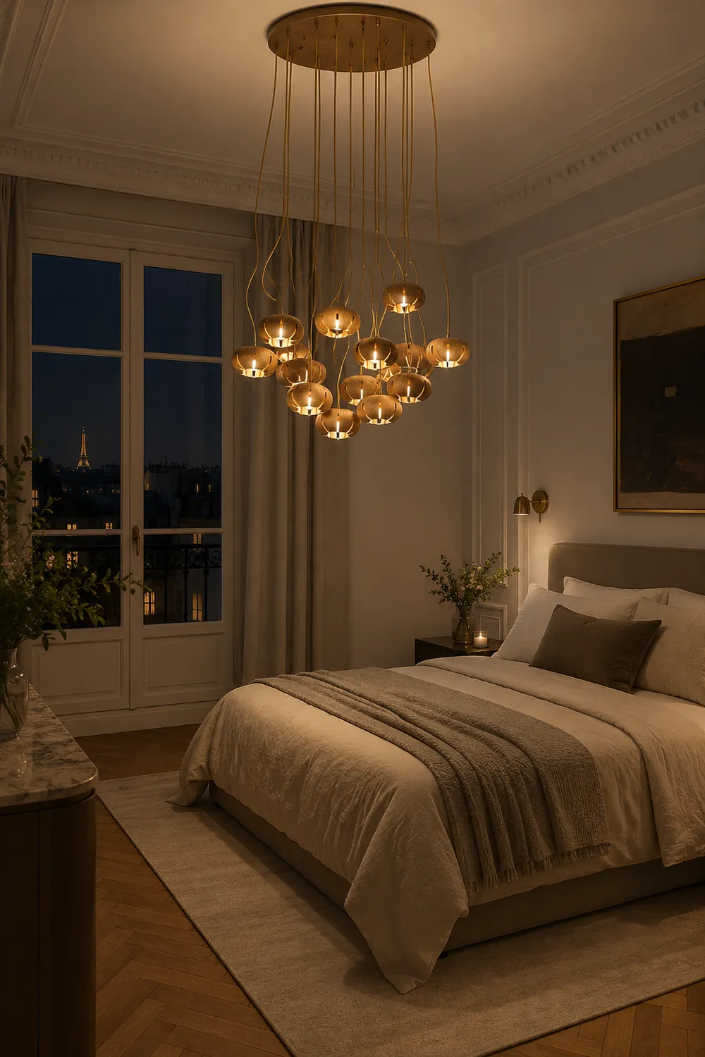 Wood Pumpkin Cluster Chandelier - Lumpaz