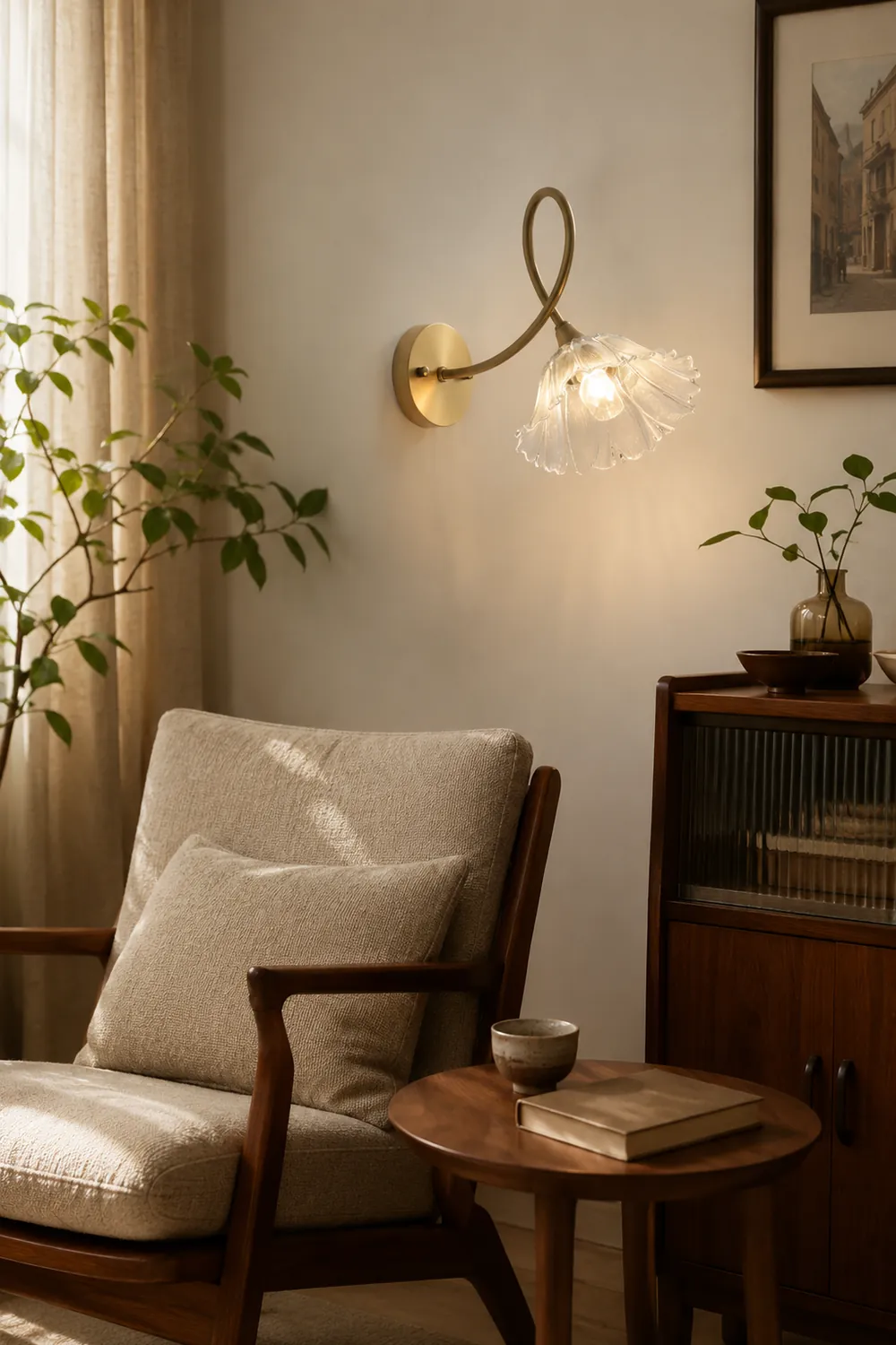Elegant Century Lotus Leaf Wall Lamp - Lumpaz