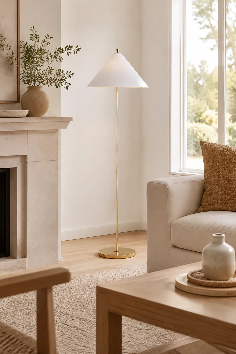 Ellis brass floor lamp - Lumpaz