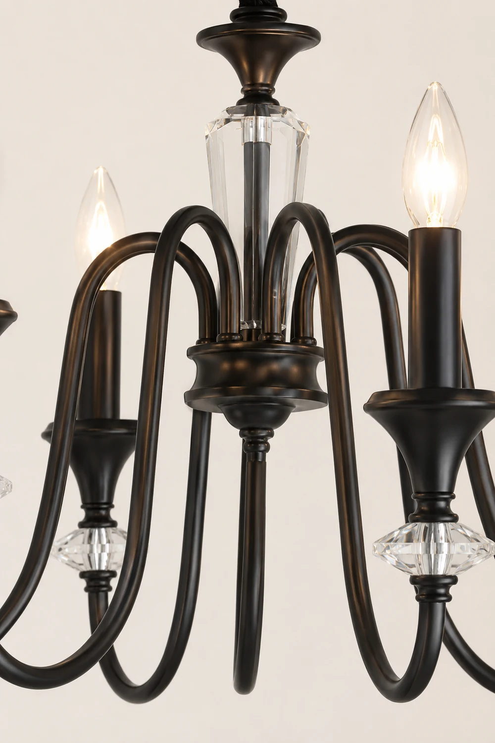 Vintage Iron Scroll Chandelier - Lumpaz