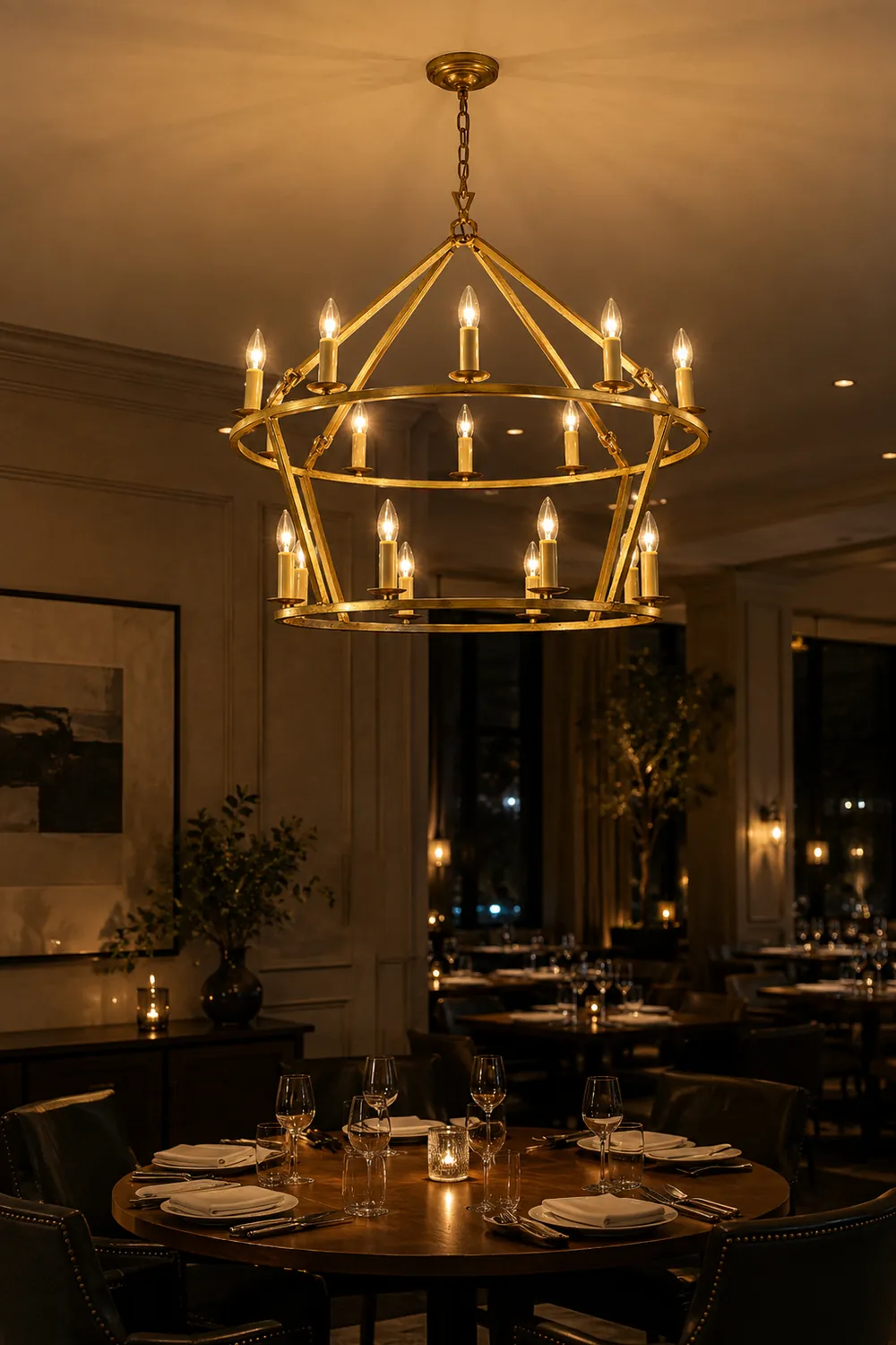 Brass Tiered Chandelier - Lumpaz