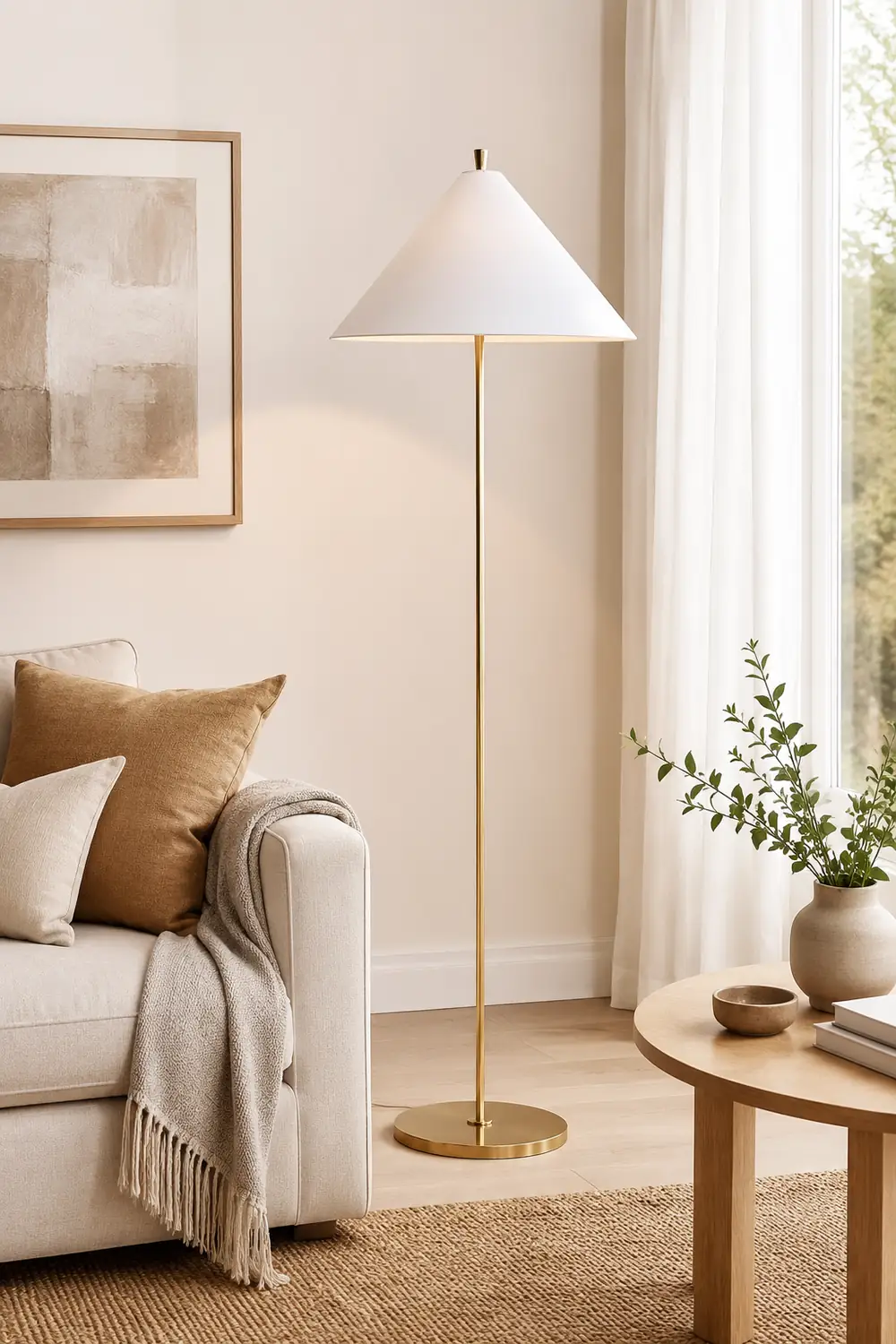 Ellis brass floor lamp - Lumpaz
