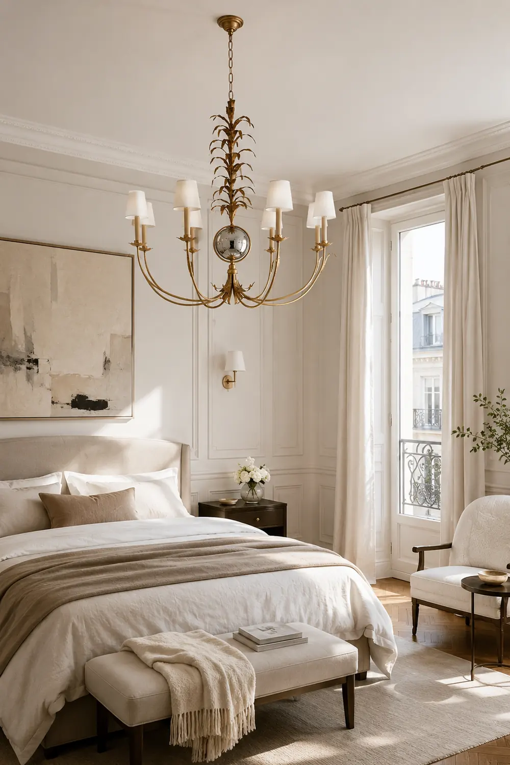 vintage gold leaf Gramercy chandelier - Lumpaz