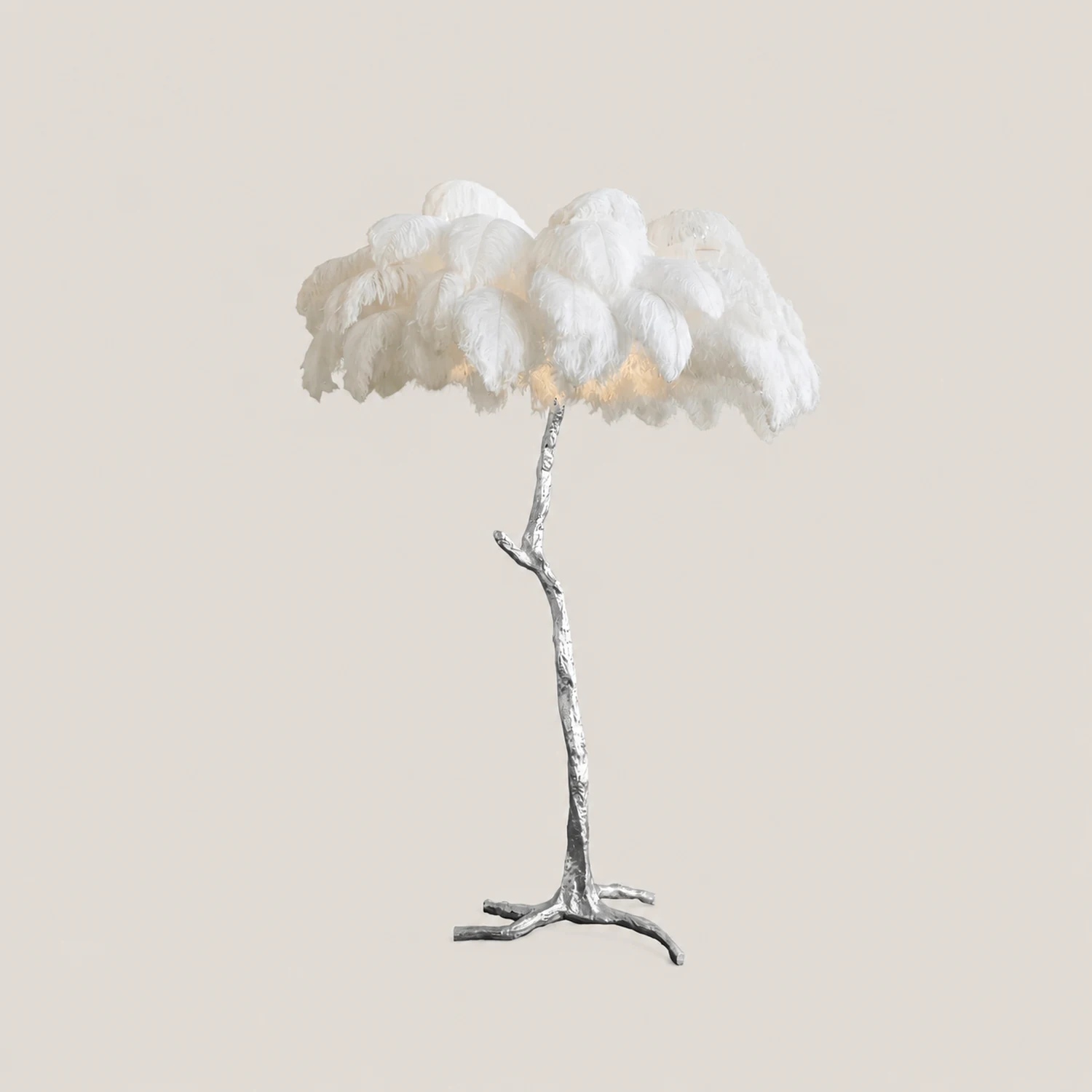 Colorful Ostrich Feather Floor Lamp - Lumpaz