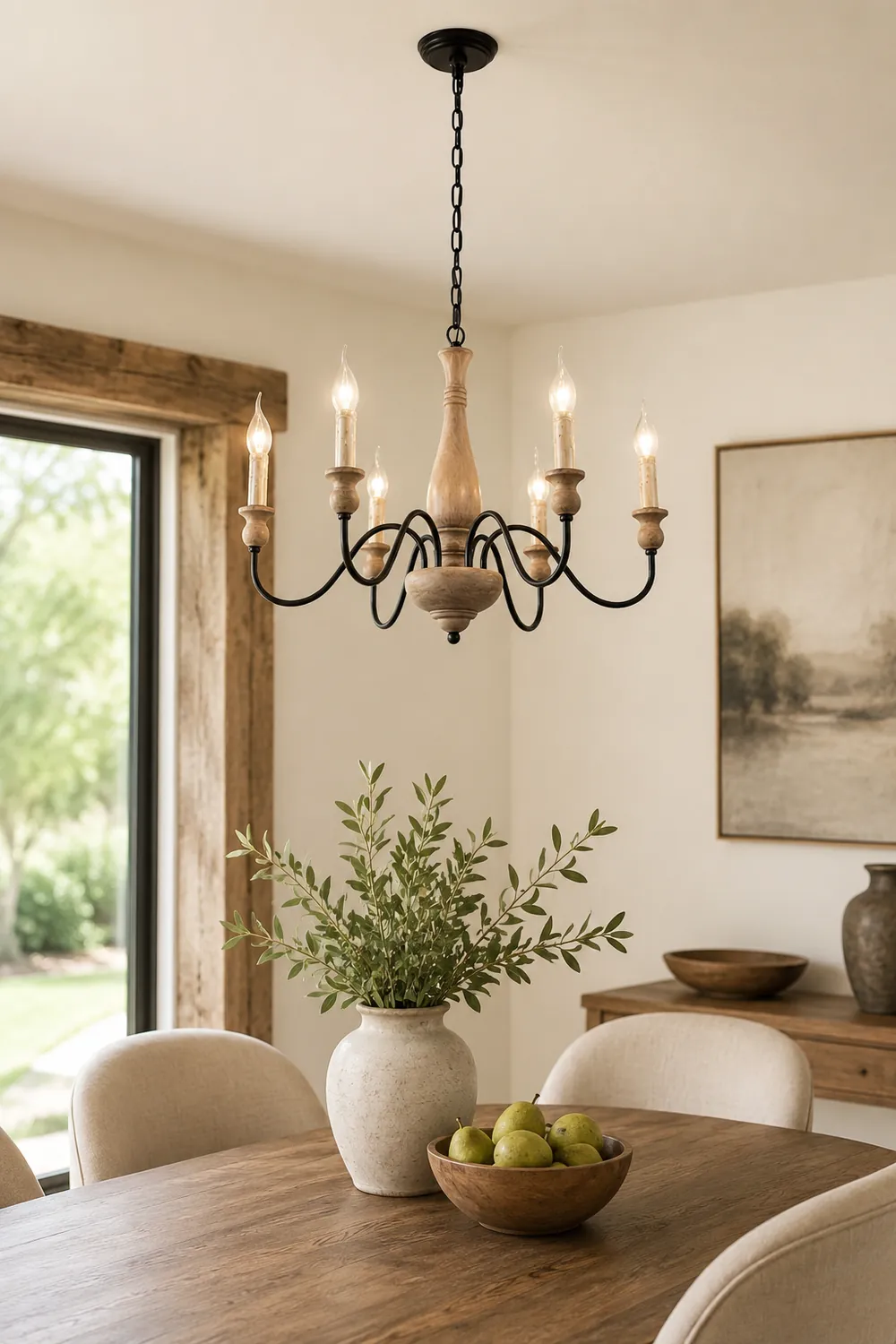 Rustic Farmhouse Candlestick Chandelier - Lumpaz