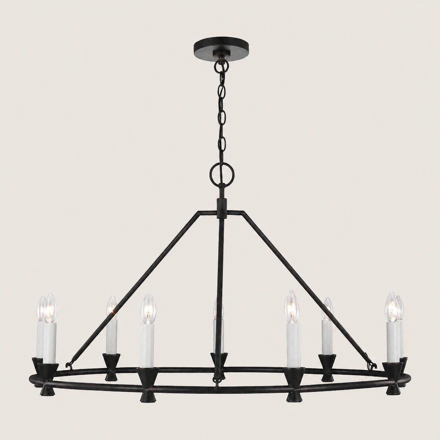 Minimalist Circular Keystone Chandelier - Lumpaz