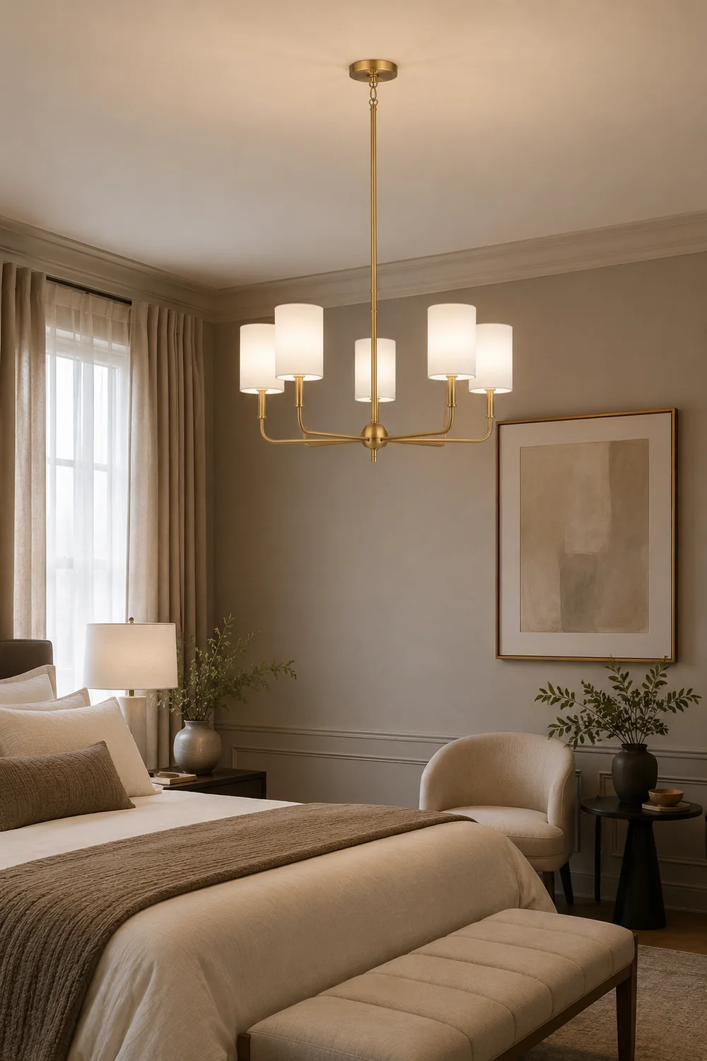 Foxdale Brass Chandelier - Lumpaz