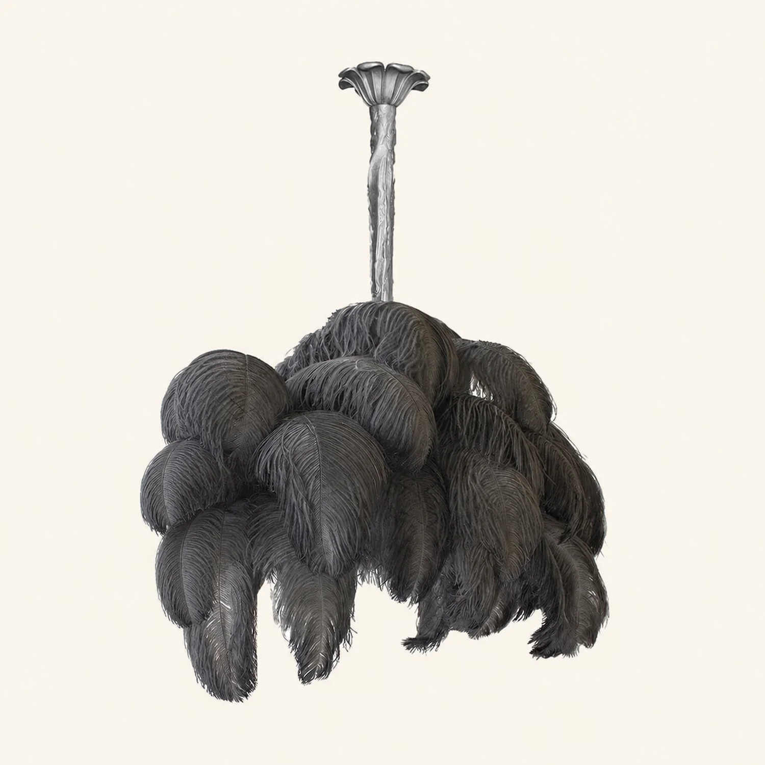 Colorful Ostrich Feather Chandelier - Lumpaz