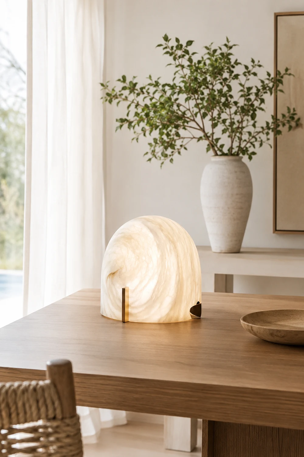 Handmade Alabaster Table Lamp - Lumpaz