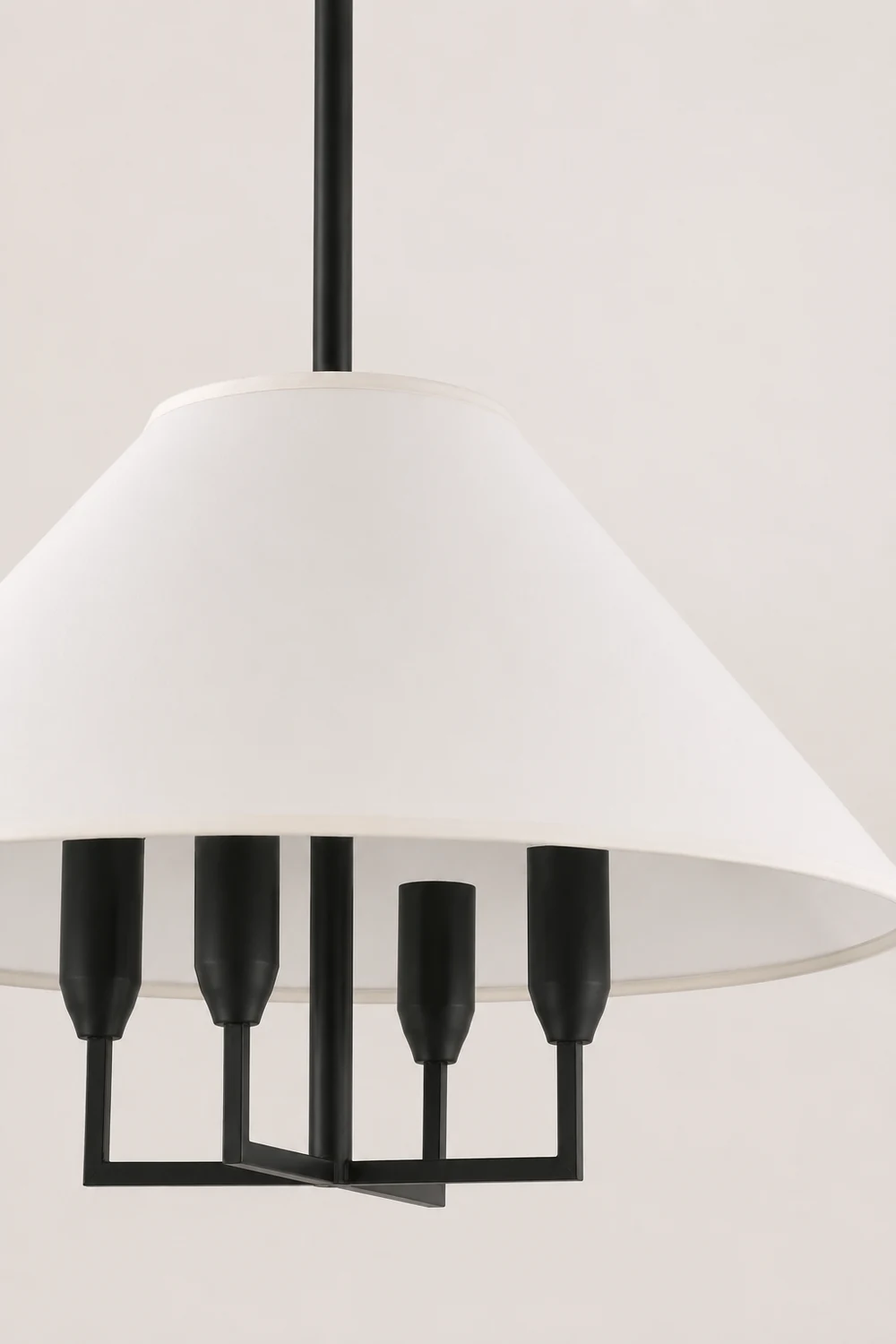 Modern Farmhouse Conical Fabric Chandelier - Lumpaz