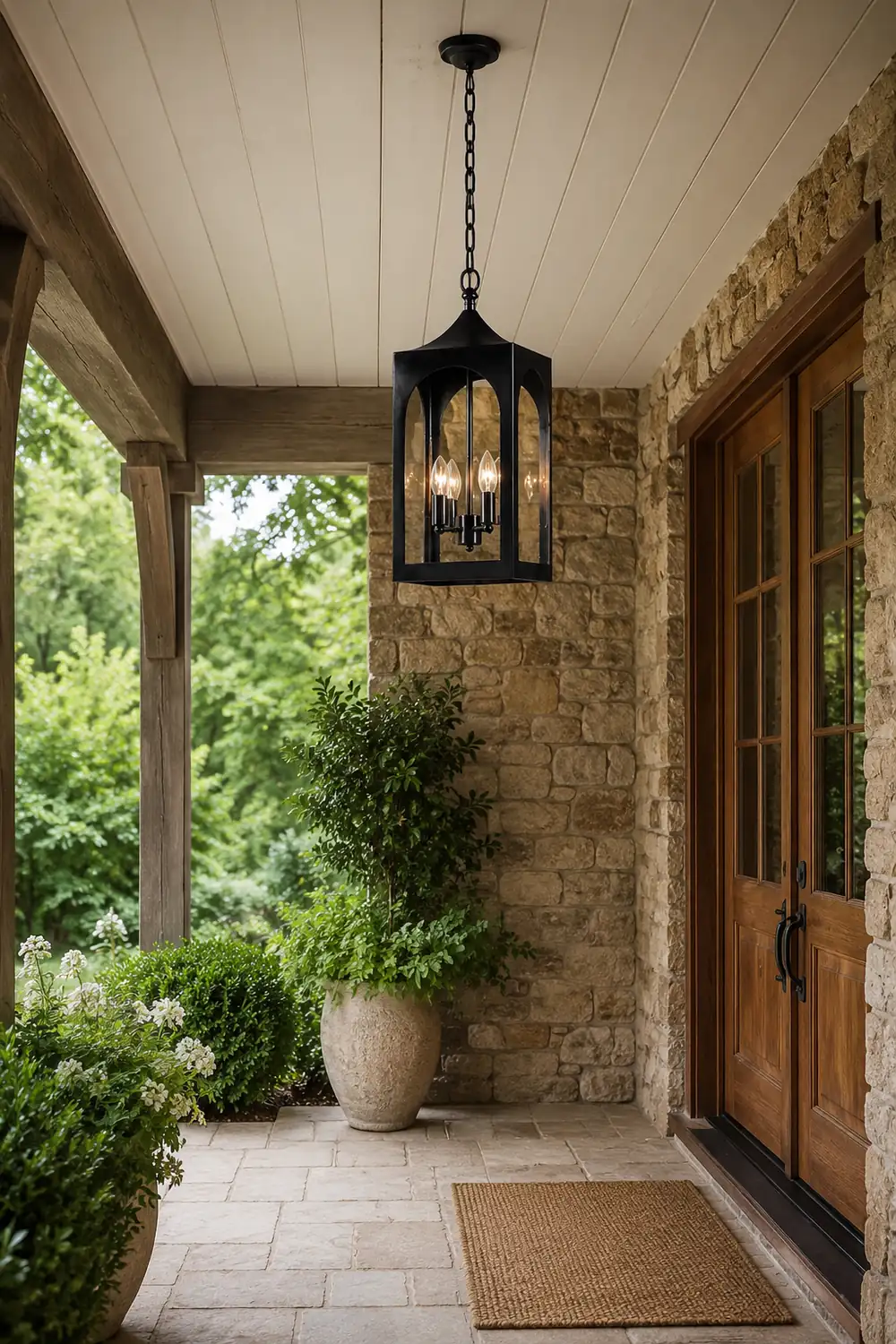 Caleb Vintage-Style Outdoor Lantern Pendant Light - Lumpaz