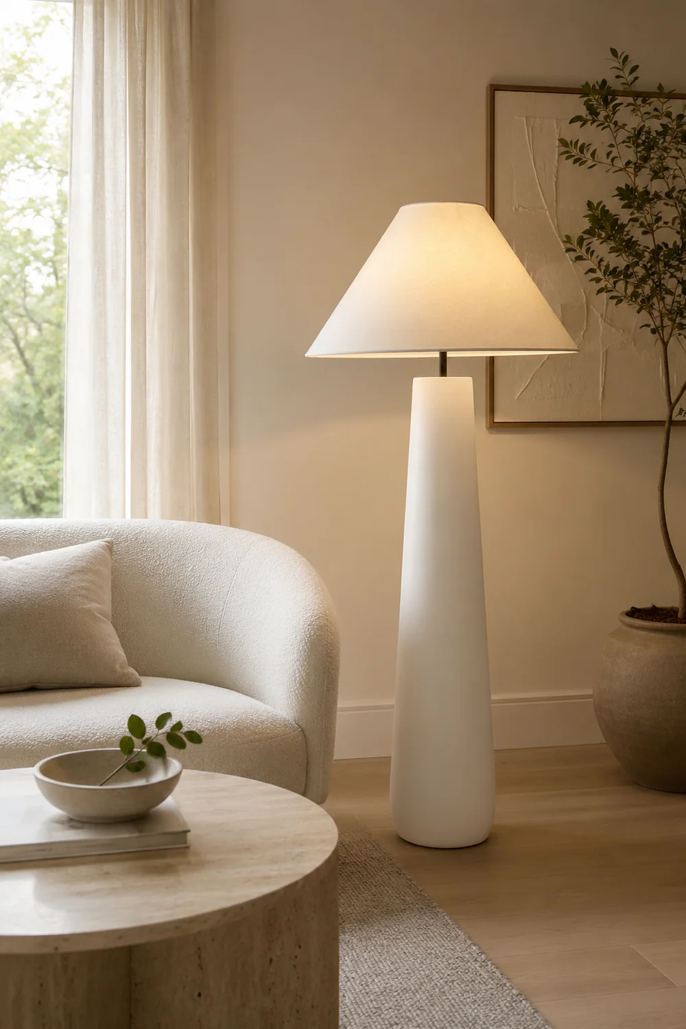 Kara Mann Polar Cement Floor Lamp - Lumpaz