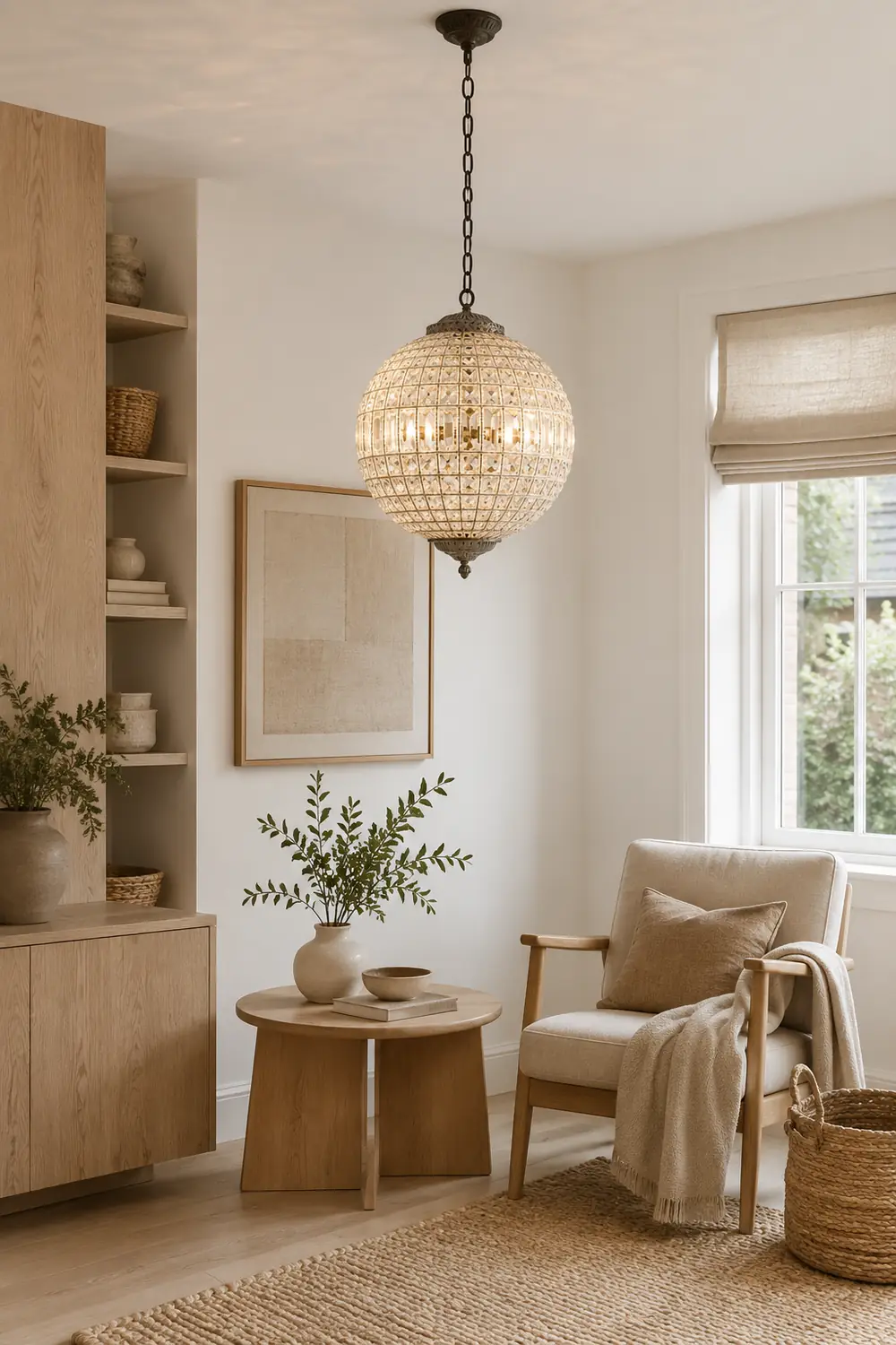 Vintage style crystal ball Pendant Light - Lumpaz