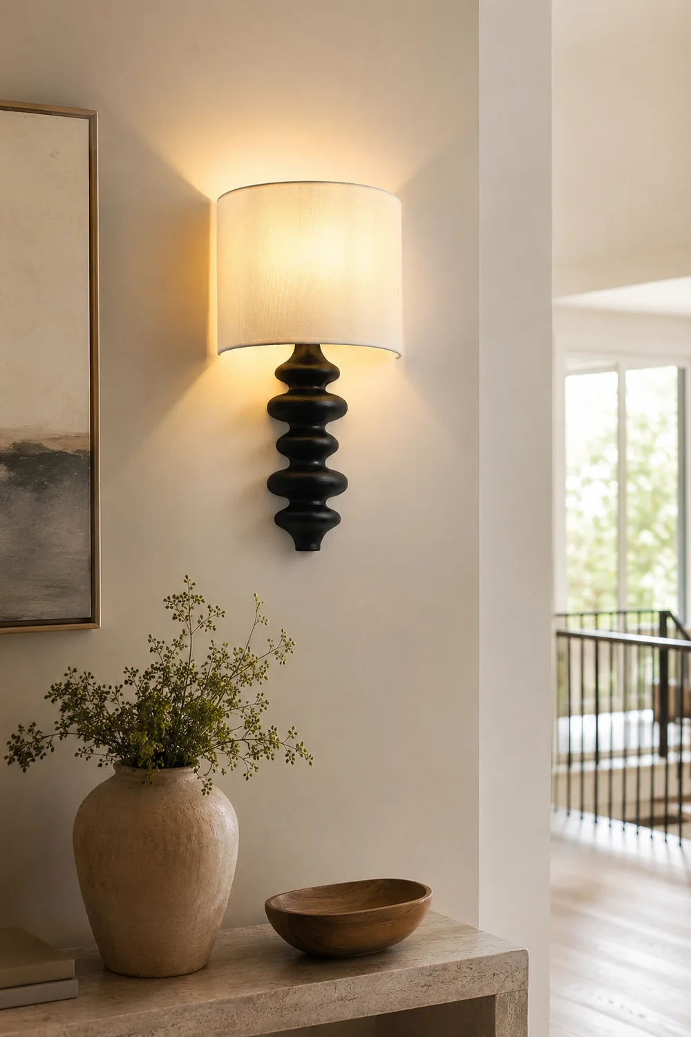 fishbone solid wood wall lamp - Lumpaz