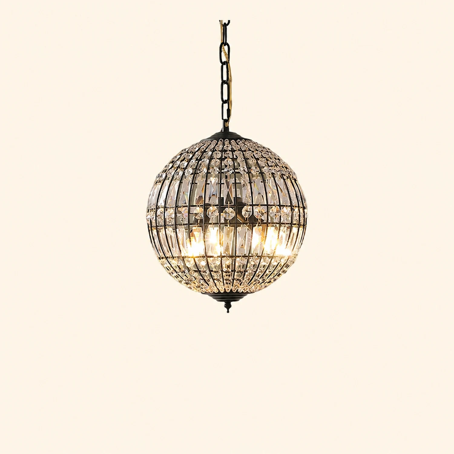 Vintage style crystal ball Pendant Light - Lumpaz