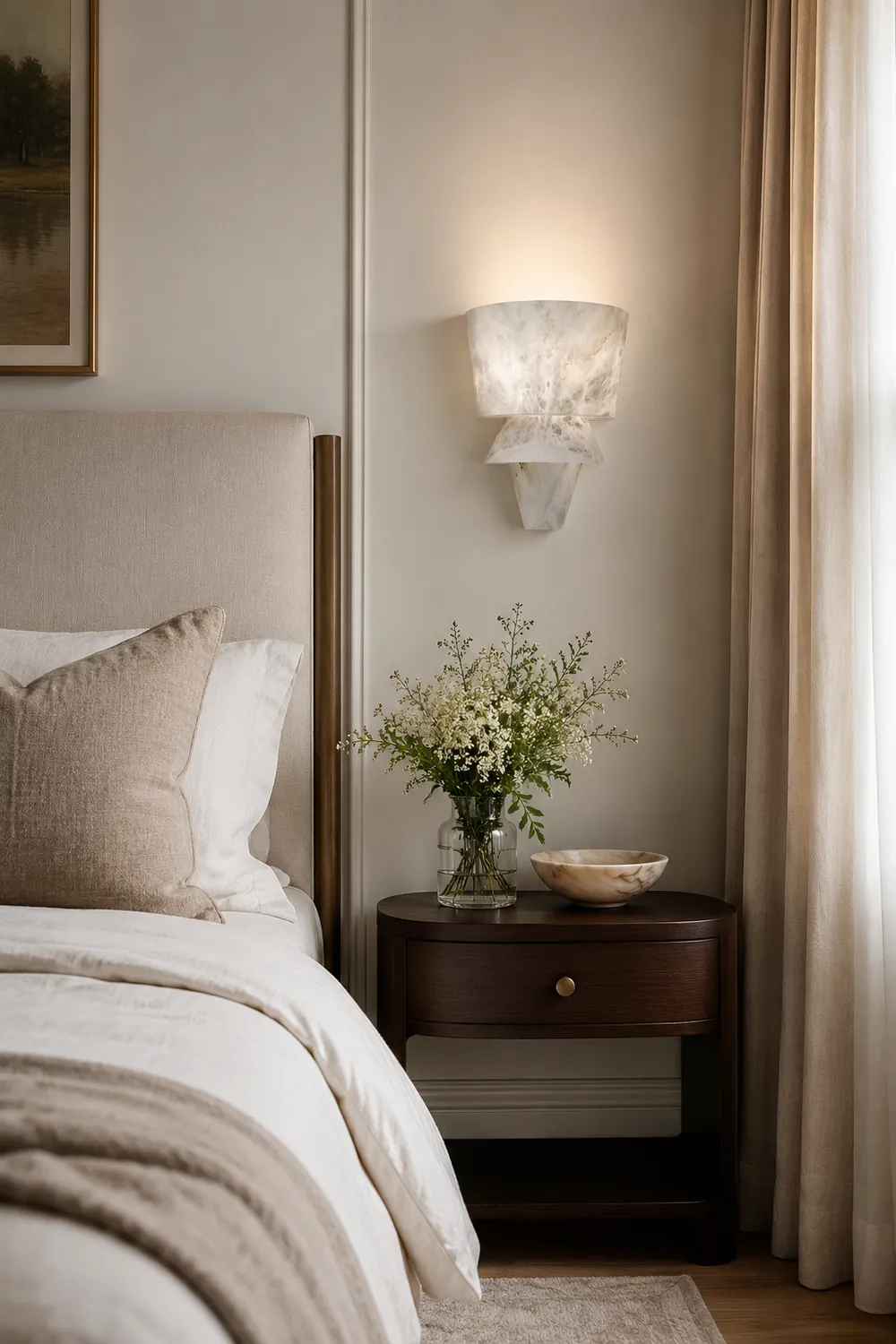 Geometric Alabaster Wall Lamp - Lumpaz