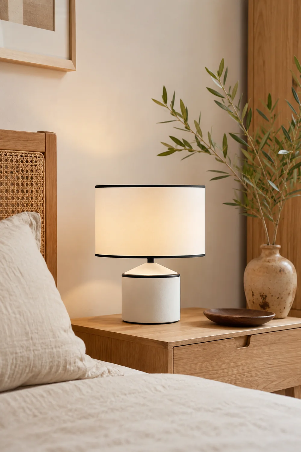 Cyls Minimalist Drum Shade Table Lamp - Lumpaz