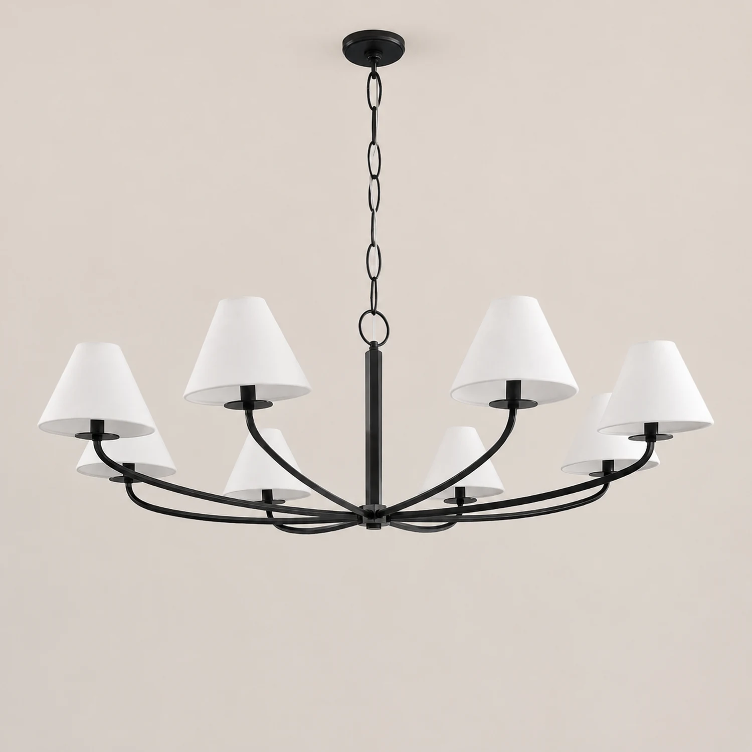 Modern Black Fabric Stacey Chandelier - Lumpaz