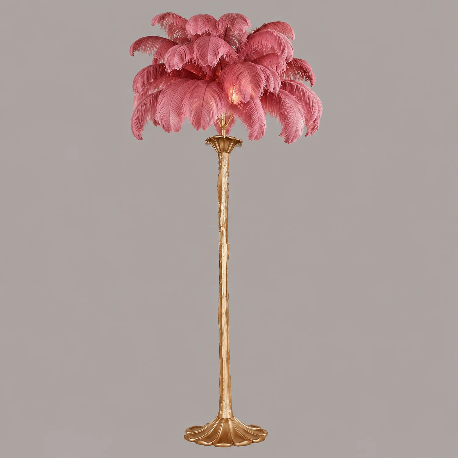 Colorful Ostrich Feather Chandelier - Lumpaz