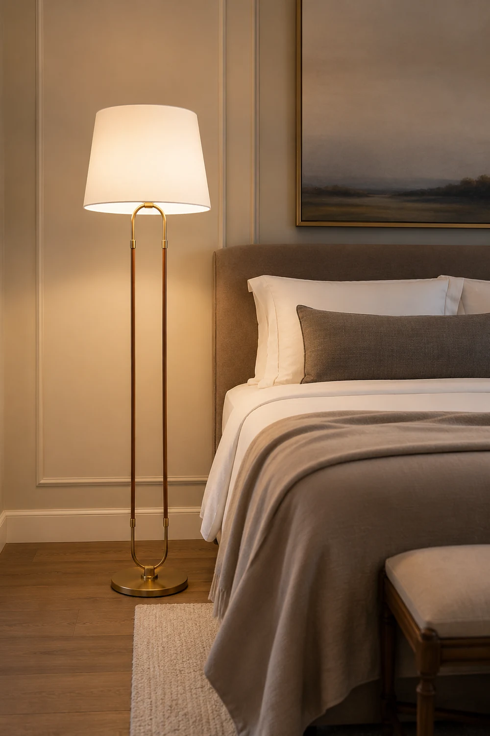 Katie Brass Floor Lamp - Lumpaz