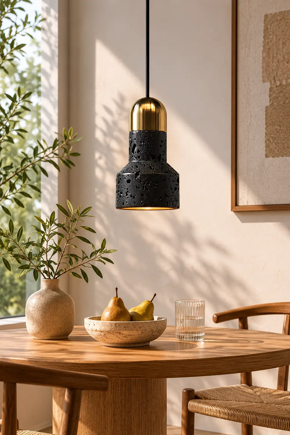Volcanic Rock Textured Pendant Lamp - Lumpaz