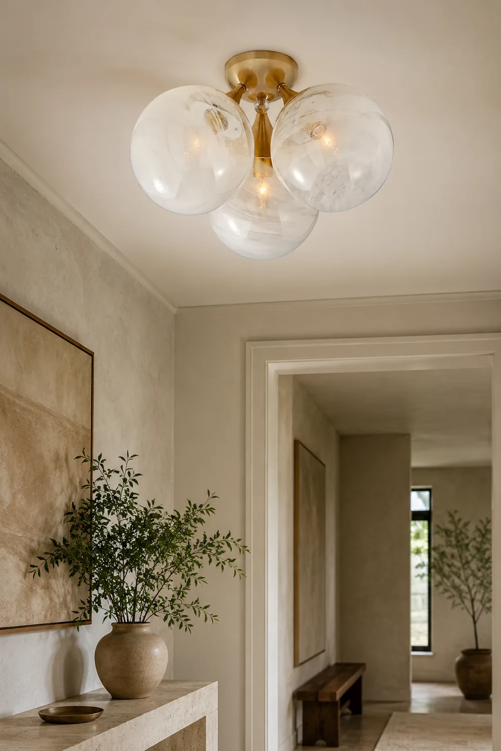 Cristol Large Triple Cloud Glass Ceiling light - Lumpaz