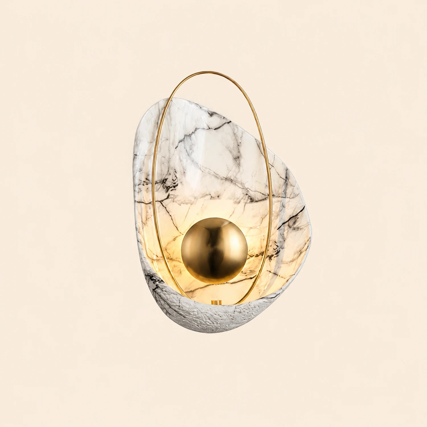 Artisan Shell Marble Wall Sconce - Lumpaz