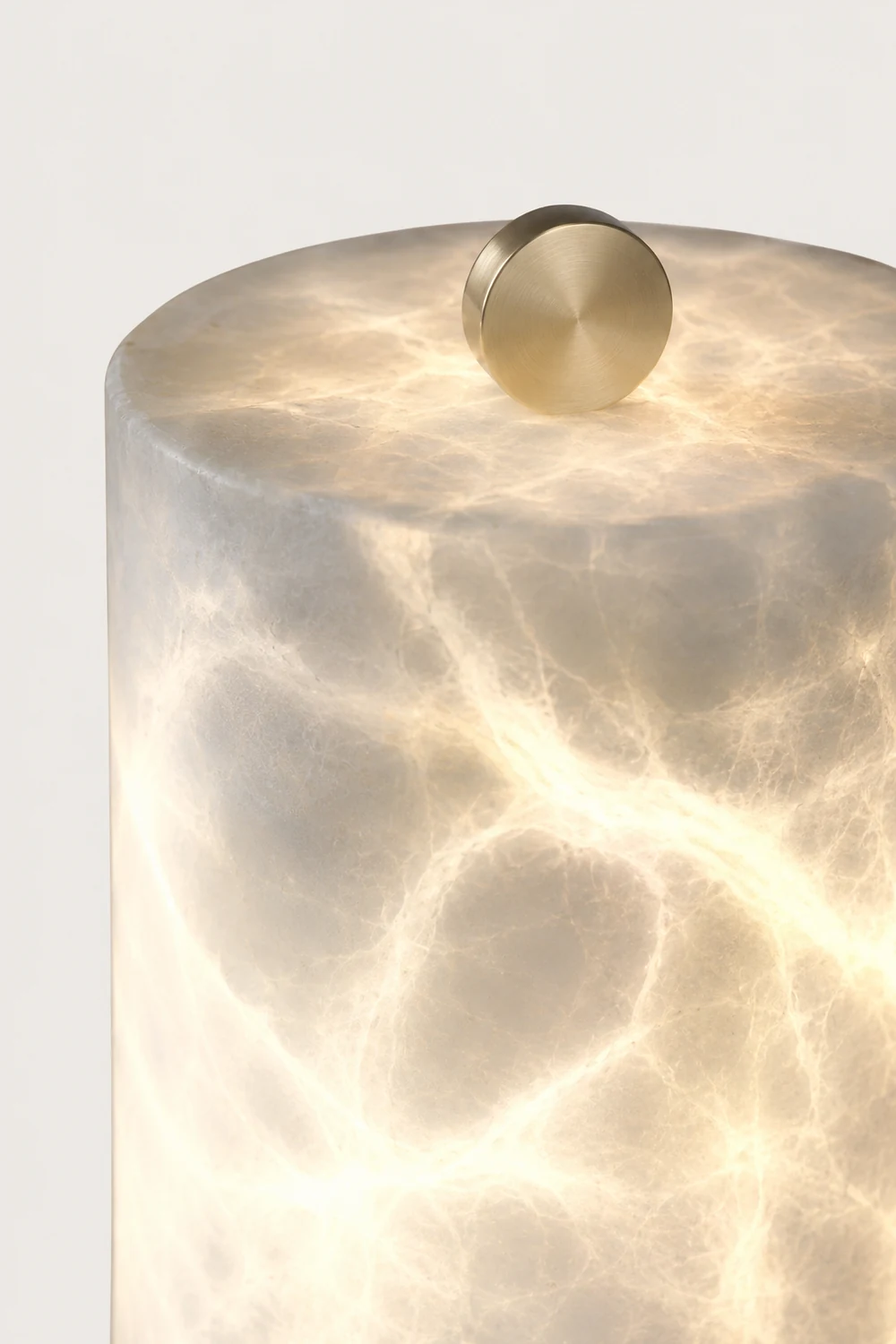 Cylindrical Alabaster Table Lamp - Lumpaz