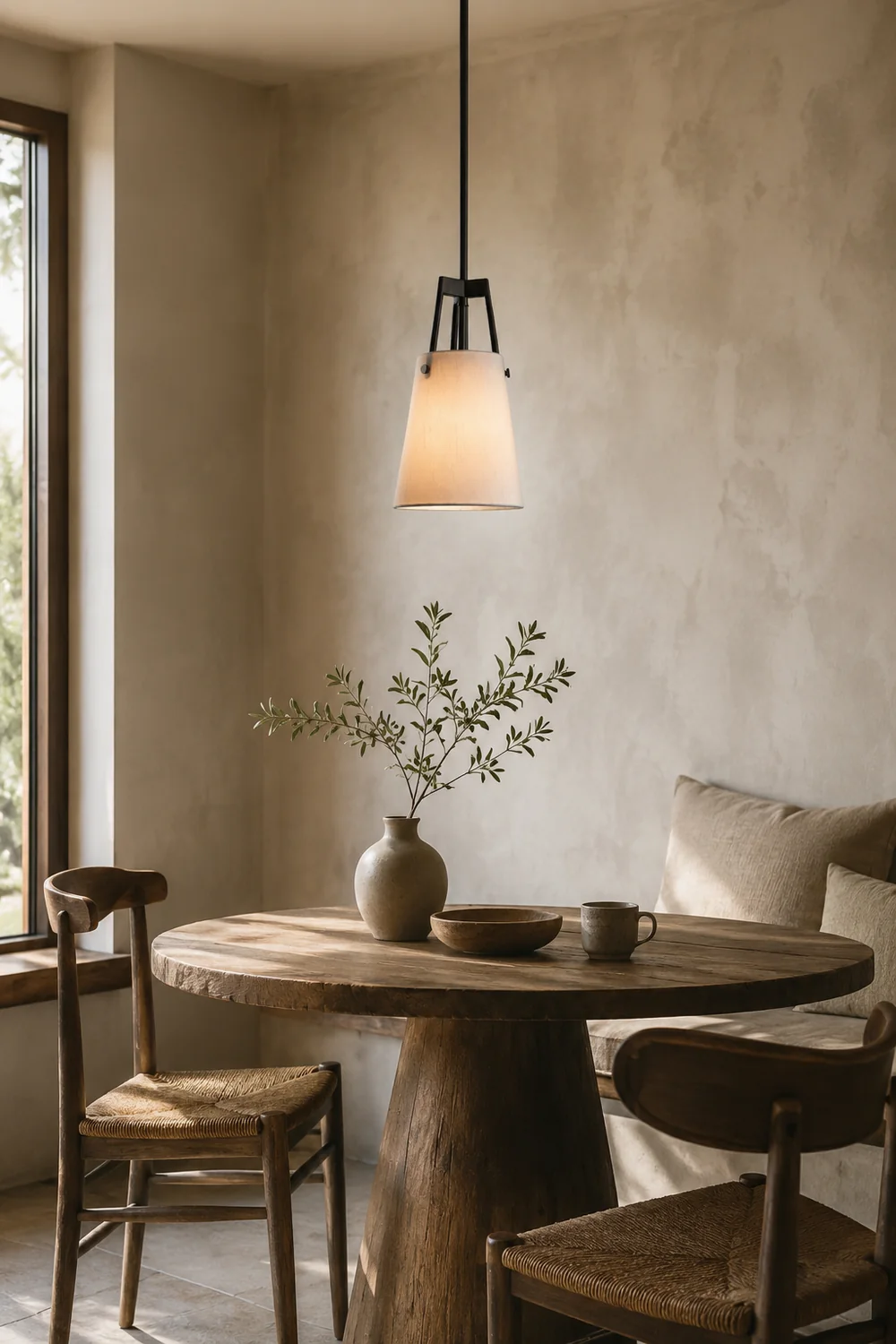 Modern Fabric Shade Corniche Pendant Lamp - Lumpaz