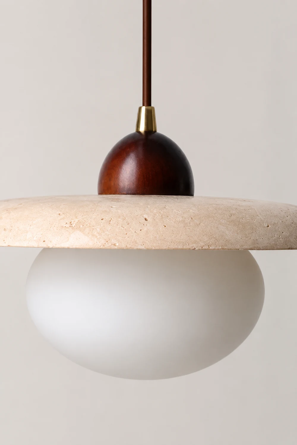 Wabi-Sabi Travertine Bedside Pendant Lamp - Lumpaz