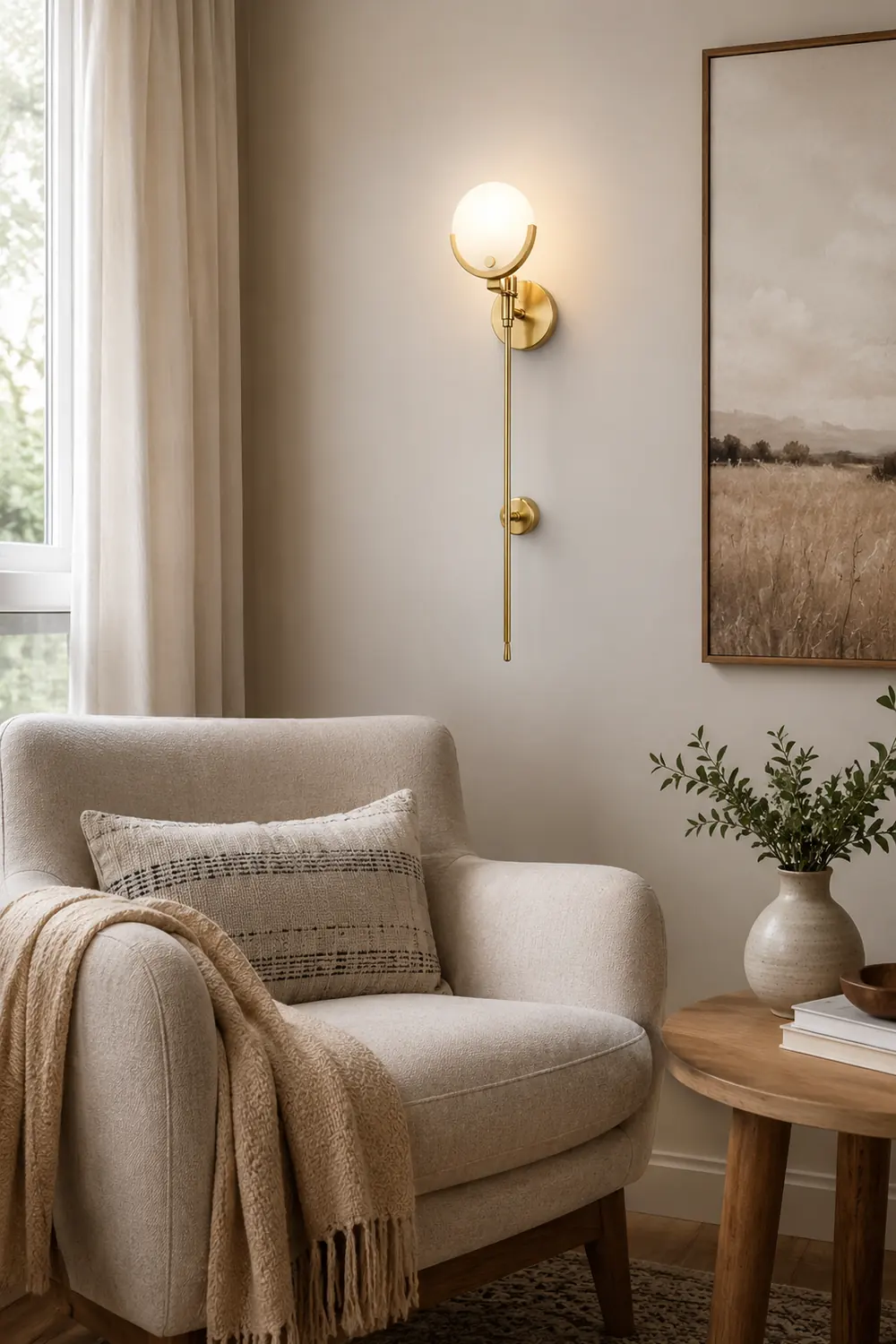 Universal Ava Brass Wall Light - Lumpaz