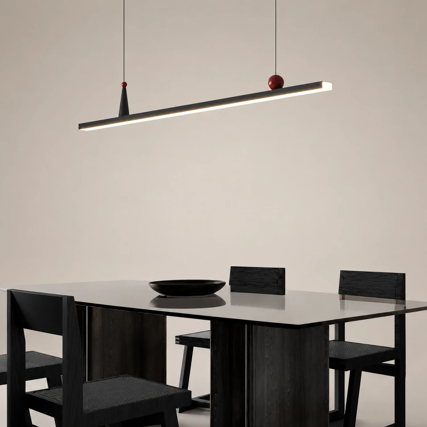 OSBELE Modern Black Linear Chandelier - Lumpaz