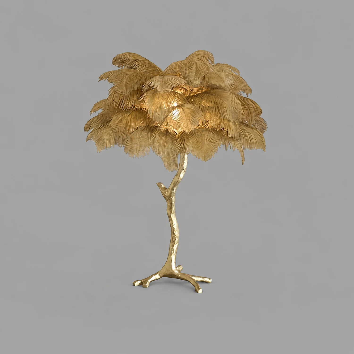 Colorful Ostrich Feather Table Lamp - Lumpaz