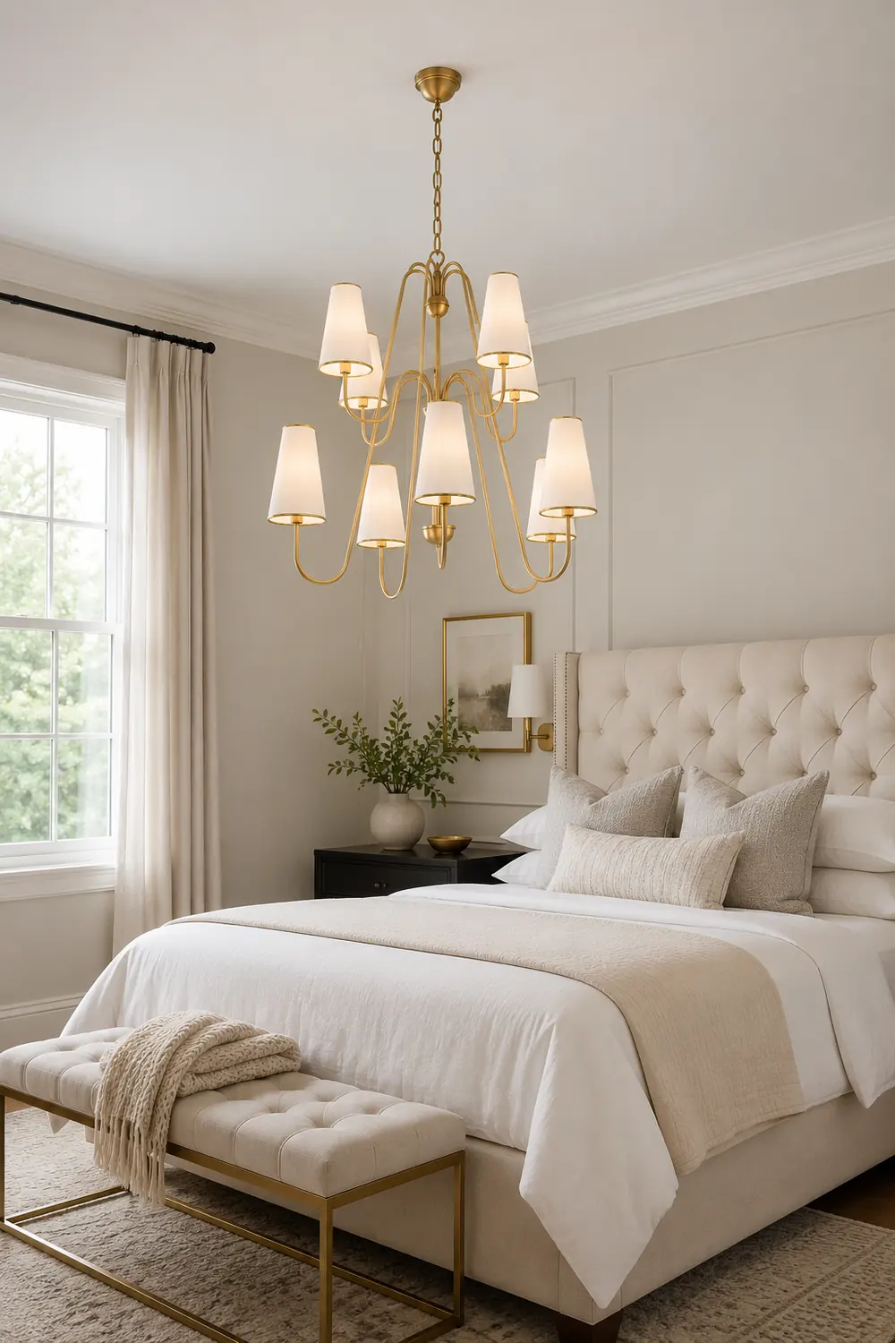 Gold Two-Tier Montreuil  Chandelier - Lumpaz