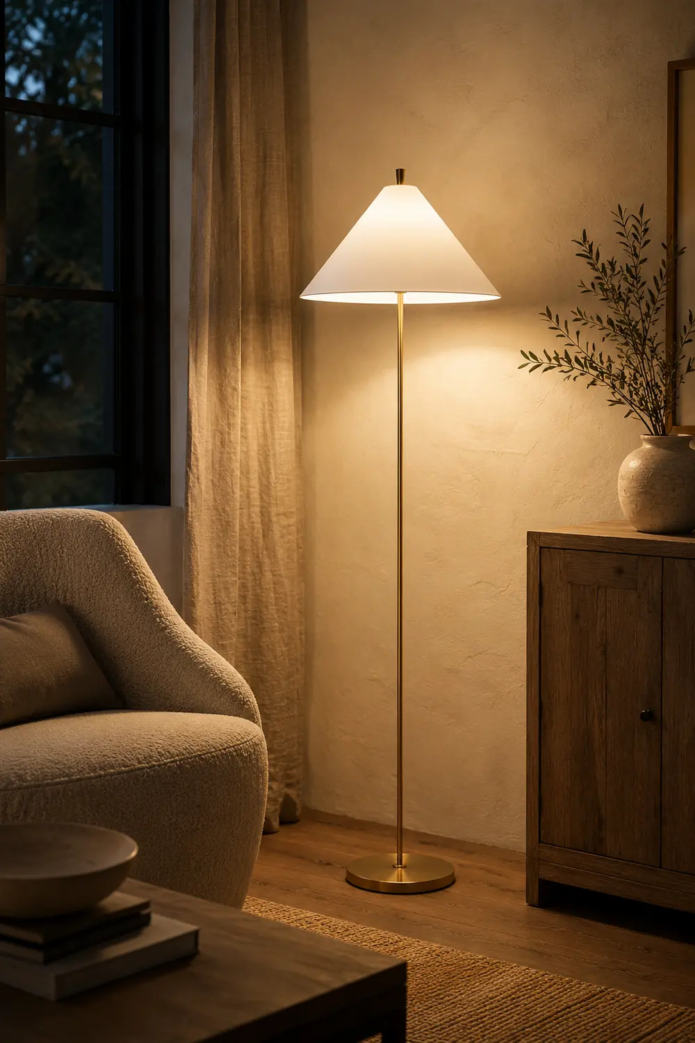 Ellis brass floor lamp - Lumpaz
